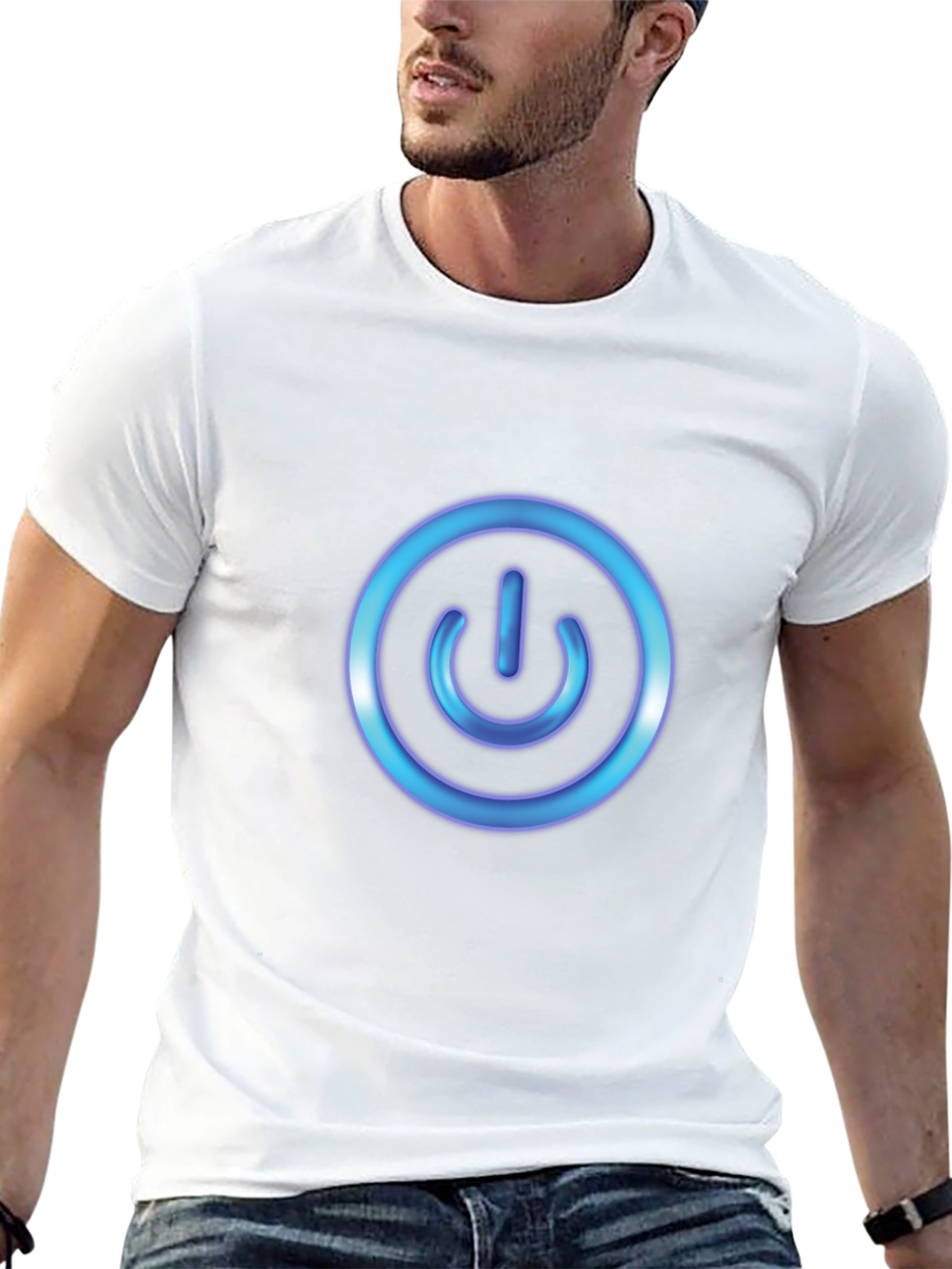 Power Button Black T-Shirt