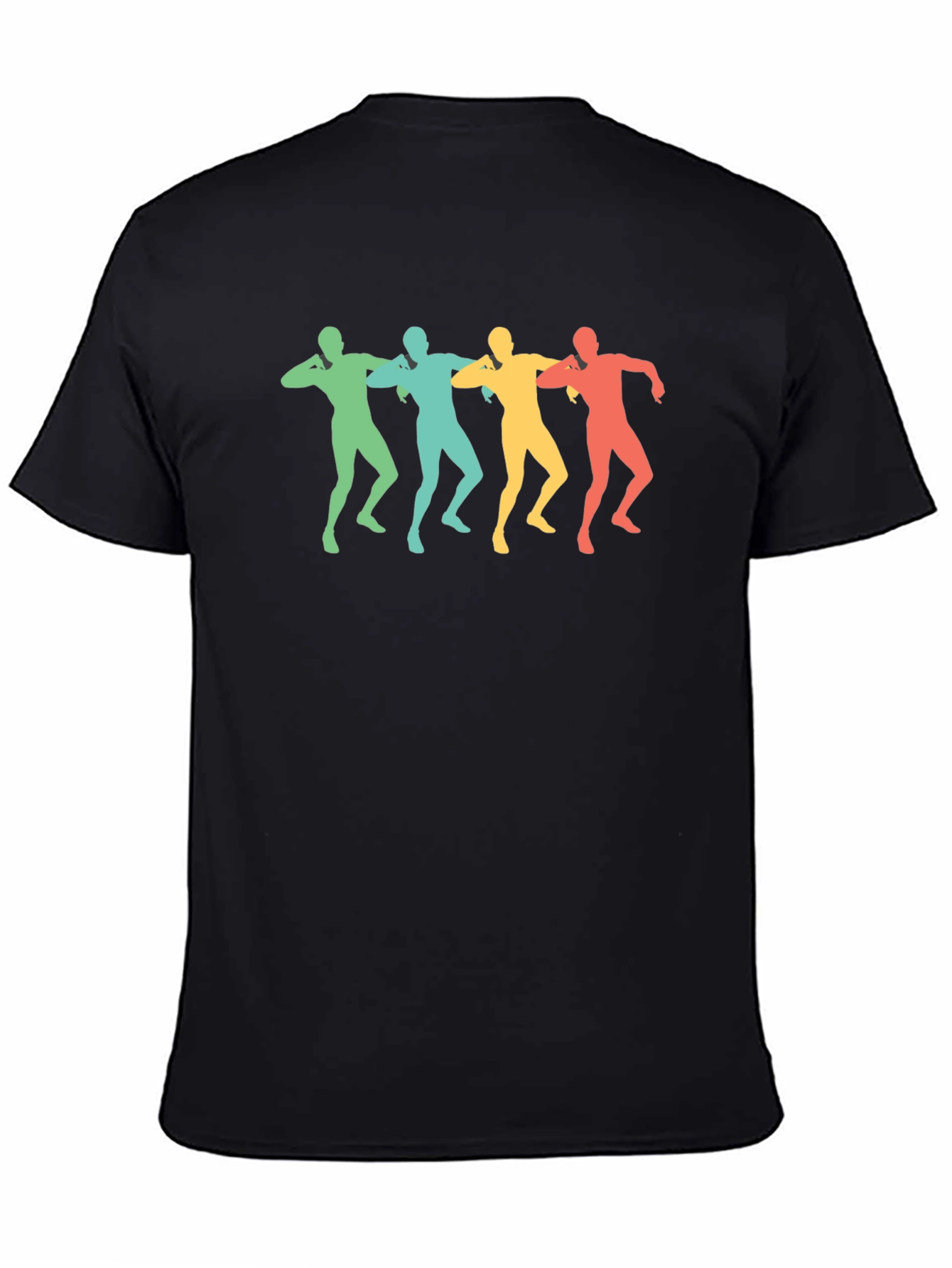 Retro Dancing Men Black T-Shirt