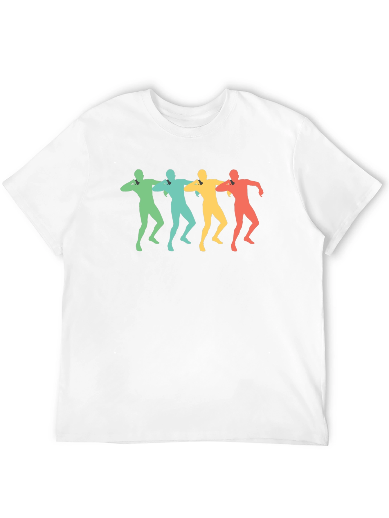 Retro Dancing Men Black T-Shirt