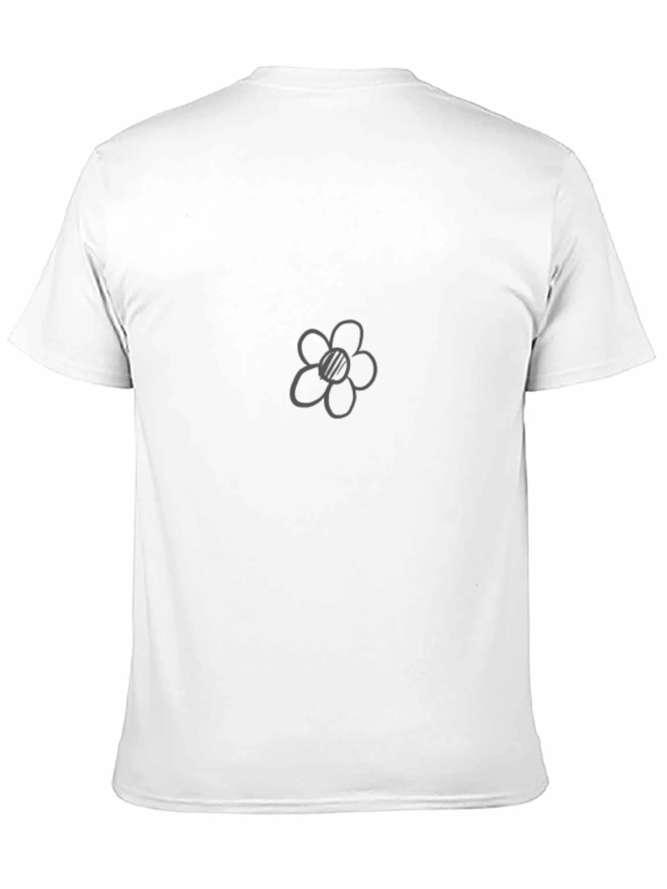 Black Flower Graphic Tee - Casual Style