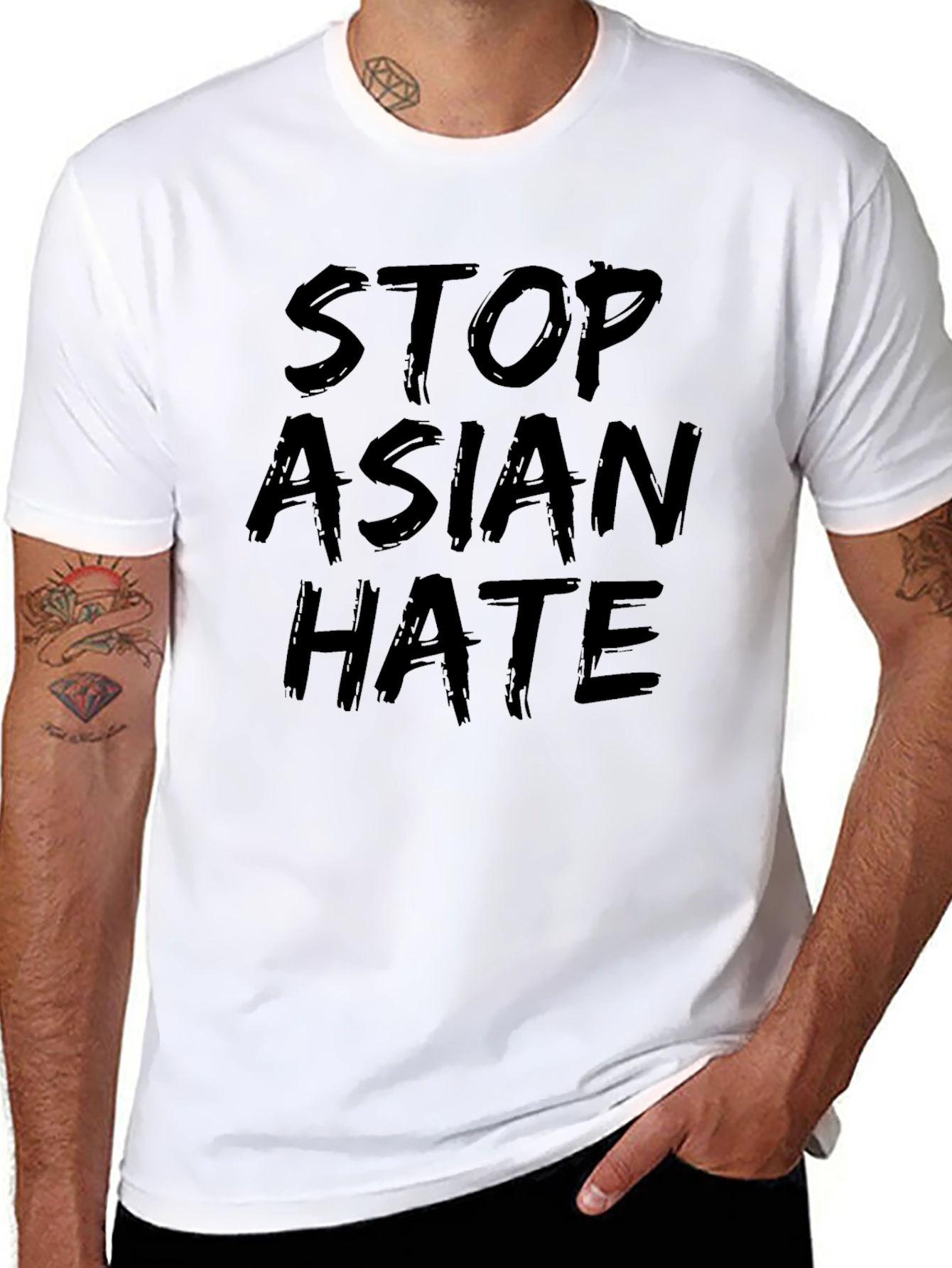 Stop Asian Hate Graphic Tee - Black