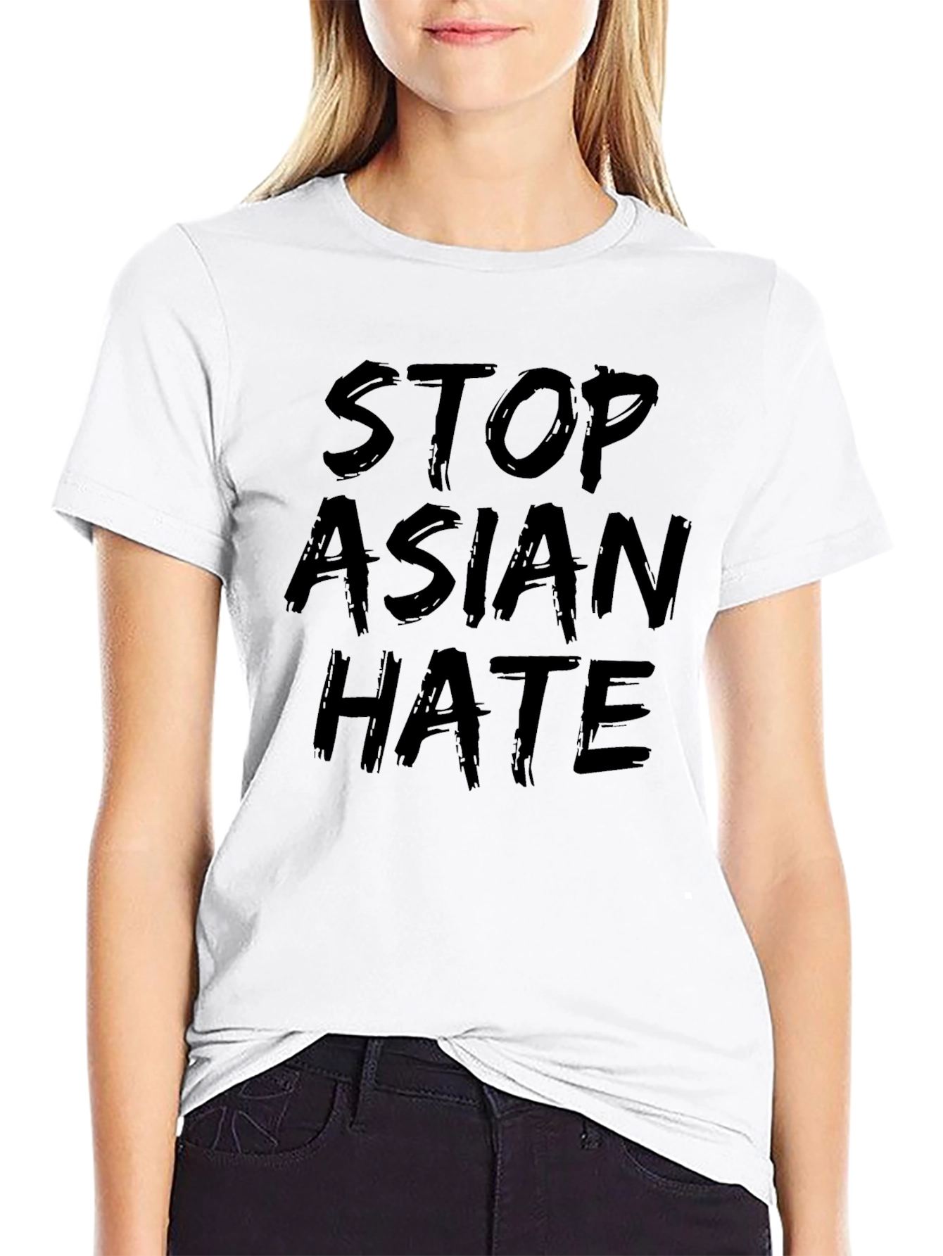 Stop Asian Hate Graphic Tee - Black