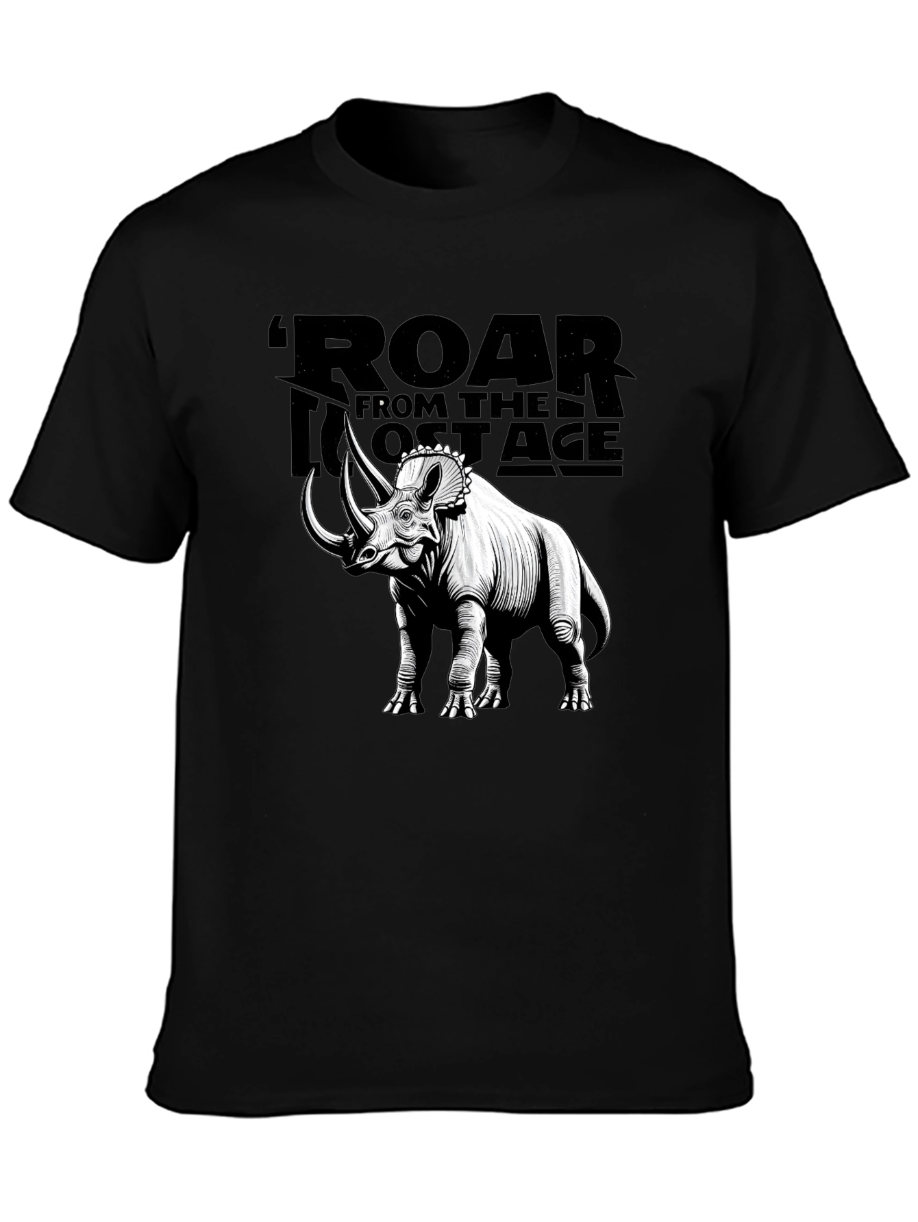 Roar from the Lost Age Triceratops Graphic T-Shirt