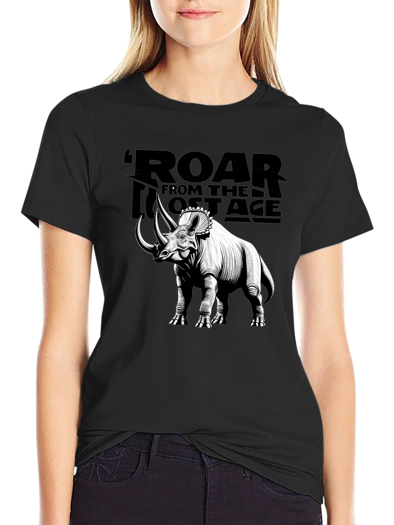Roar from the Lost Age Triceratops Graphic T-Shirt