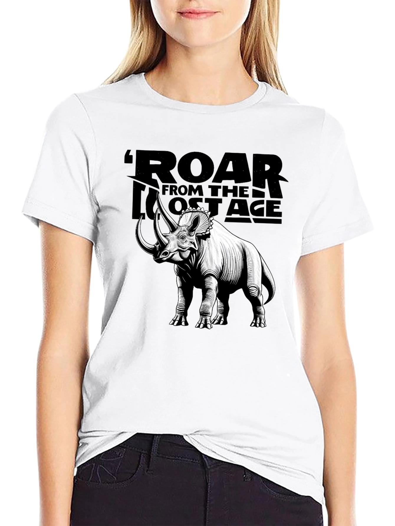 Roar from the Lost Age Triceratops Graphic T-Shirt