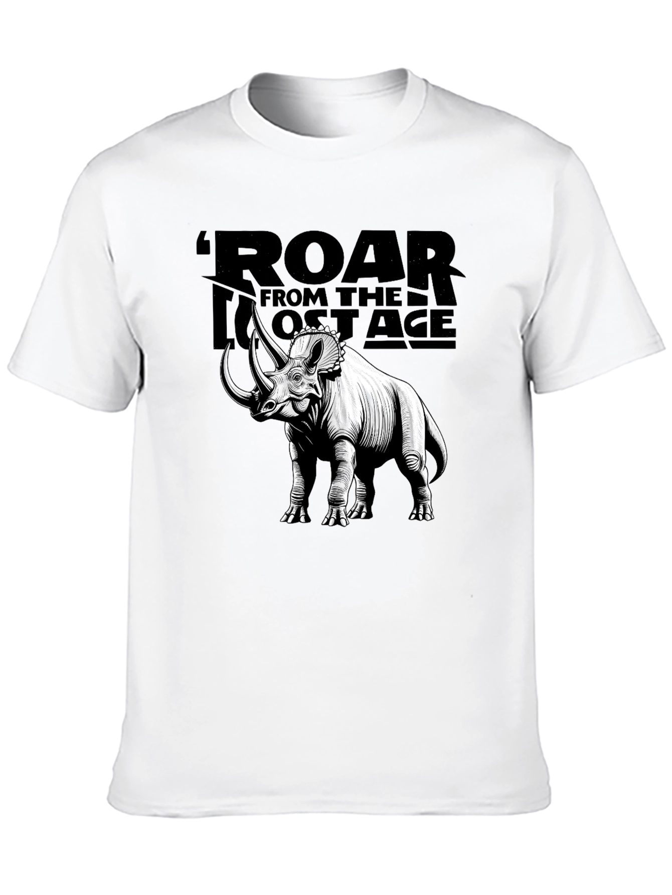 Roar from the Lost Age Triceratops Graphic T-Shirt