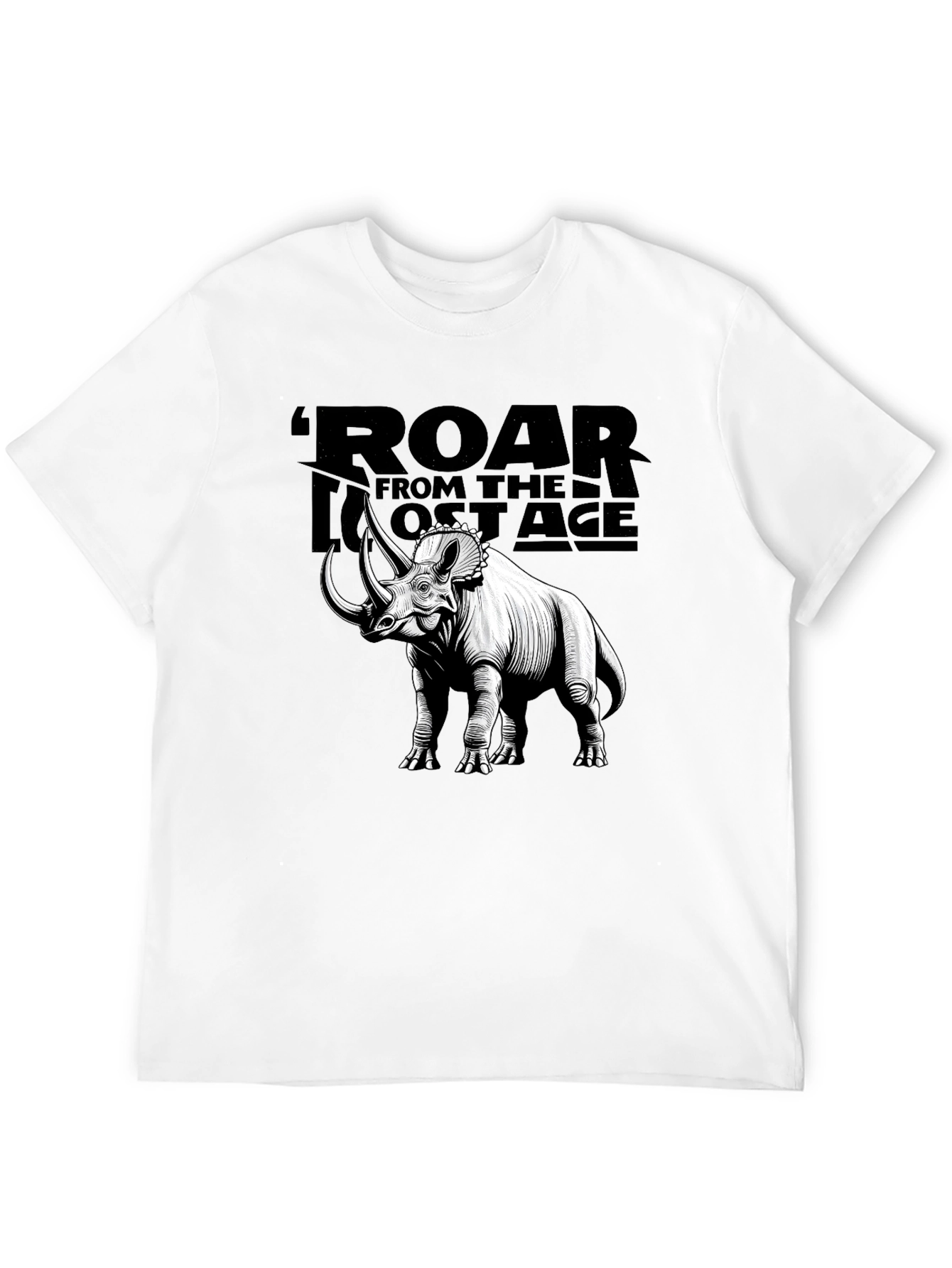 Roar from the Lost Age Triceratops Graphic T-Shirt