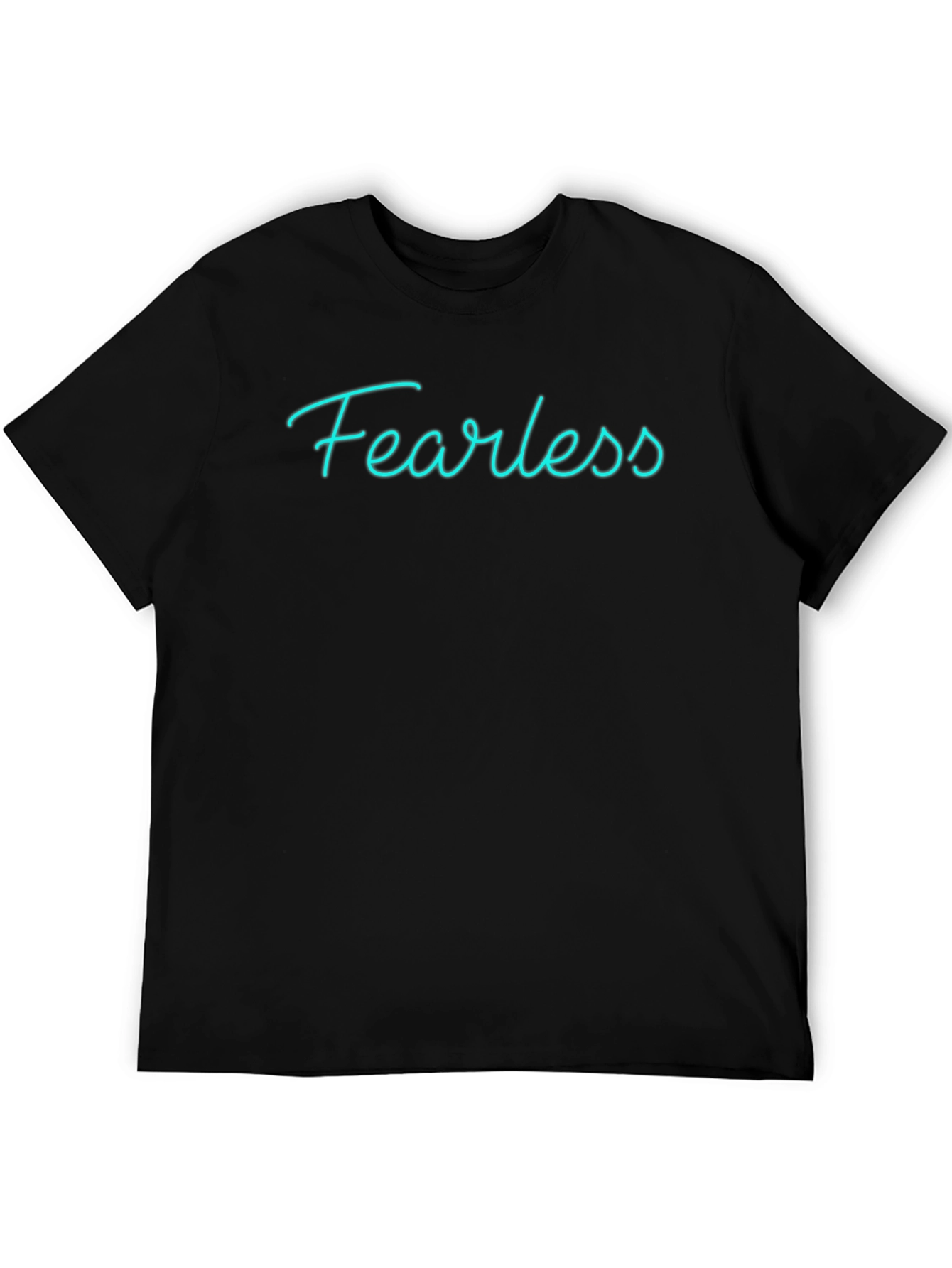 Fearless Graphic Tee - Soft Black Cotton Casual Shirt