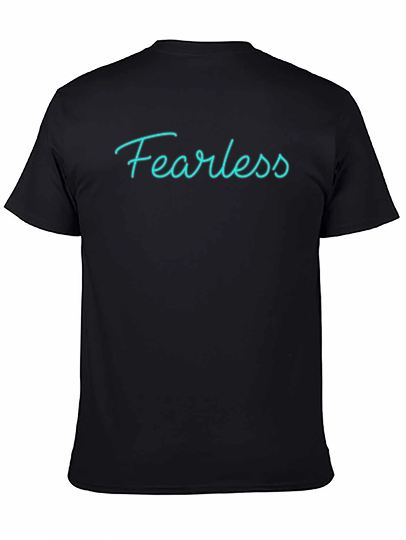 Fearless Graphic Tee - Soft Black Cotton Casual Shirt
