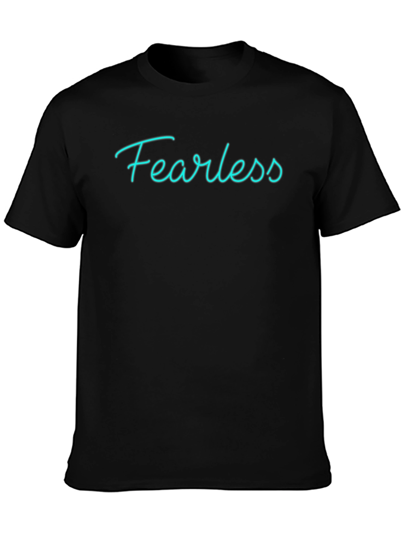 Fearless Graphic Tee - Soft Black Cotton Casual Shirt