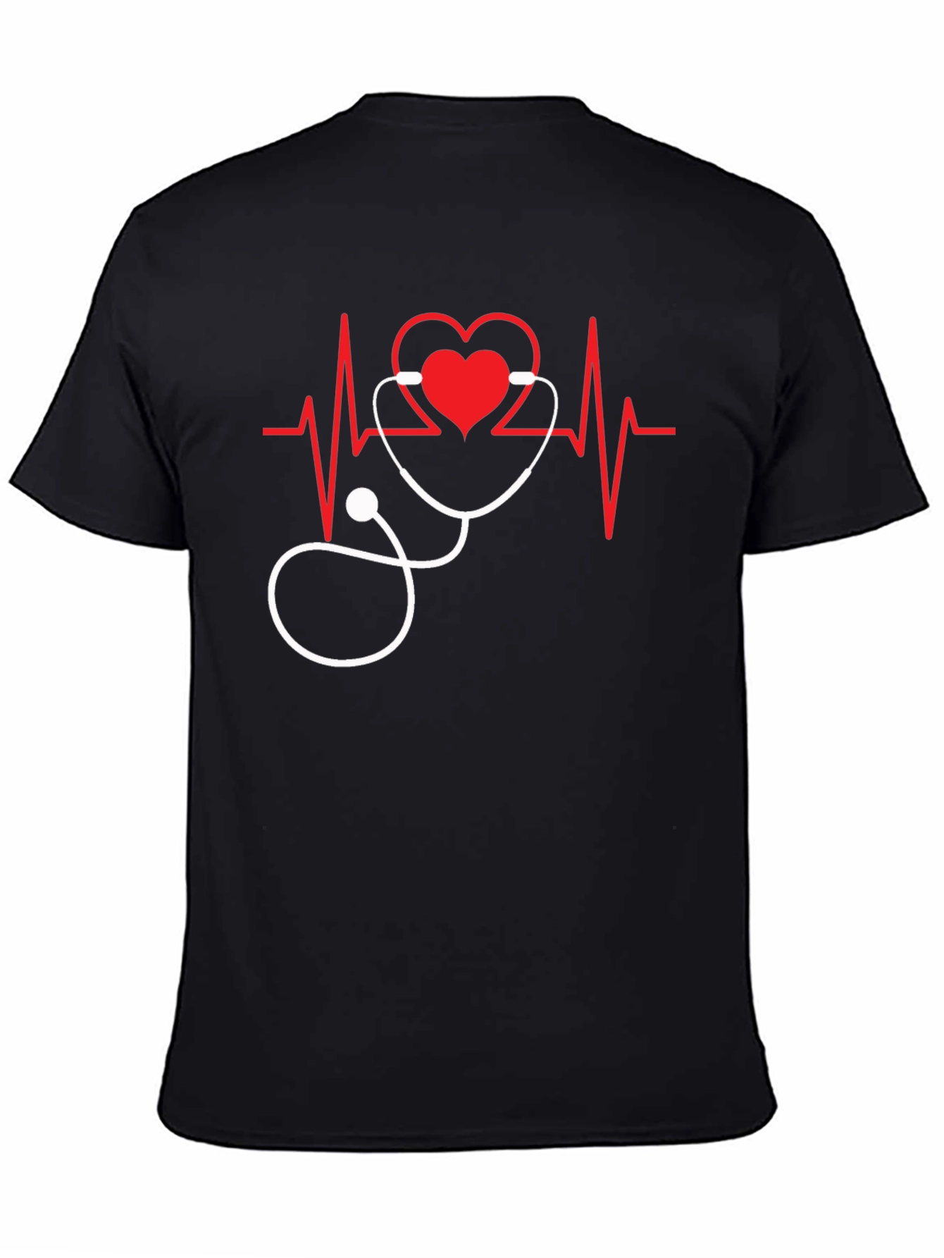 Heartbeat Stethoscope Graphic Tee - Medical Love