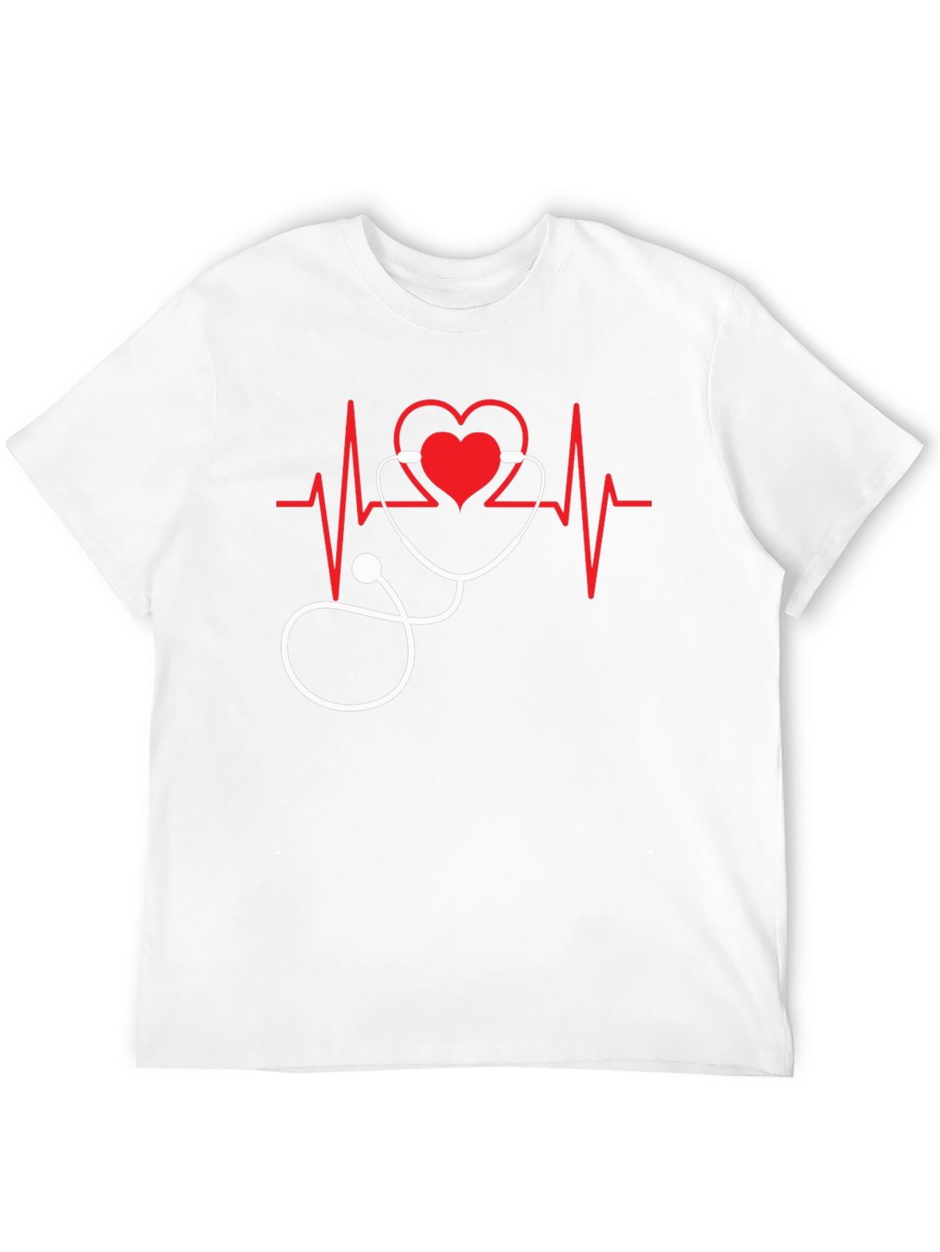 Heartbeat Stethoscope Graphic Tee - Medical Love