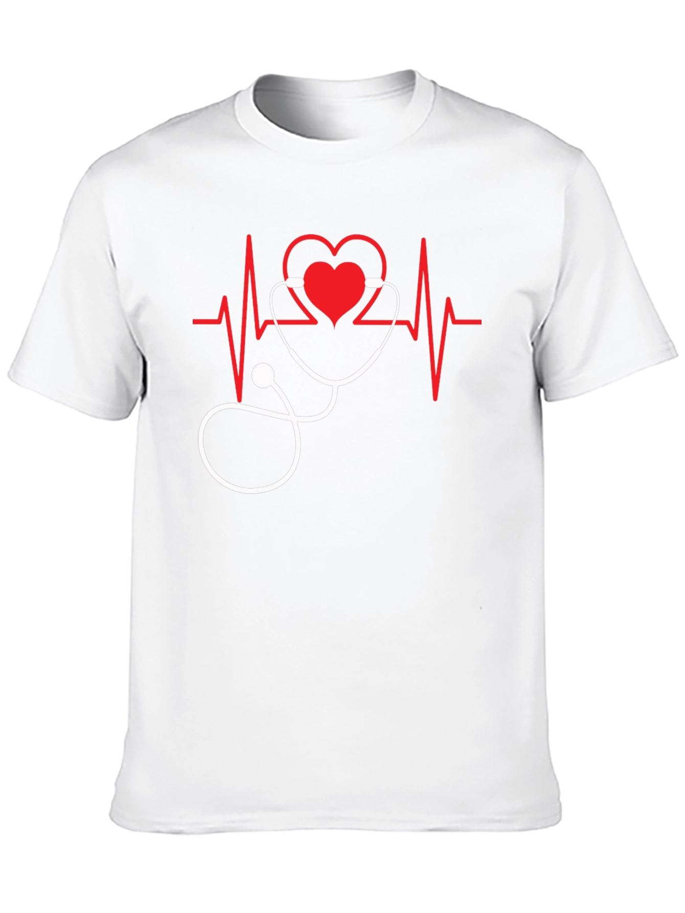 Heartbeat Stethoscope Graphic Tee - Medical Love