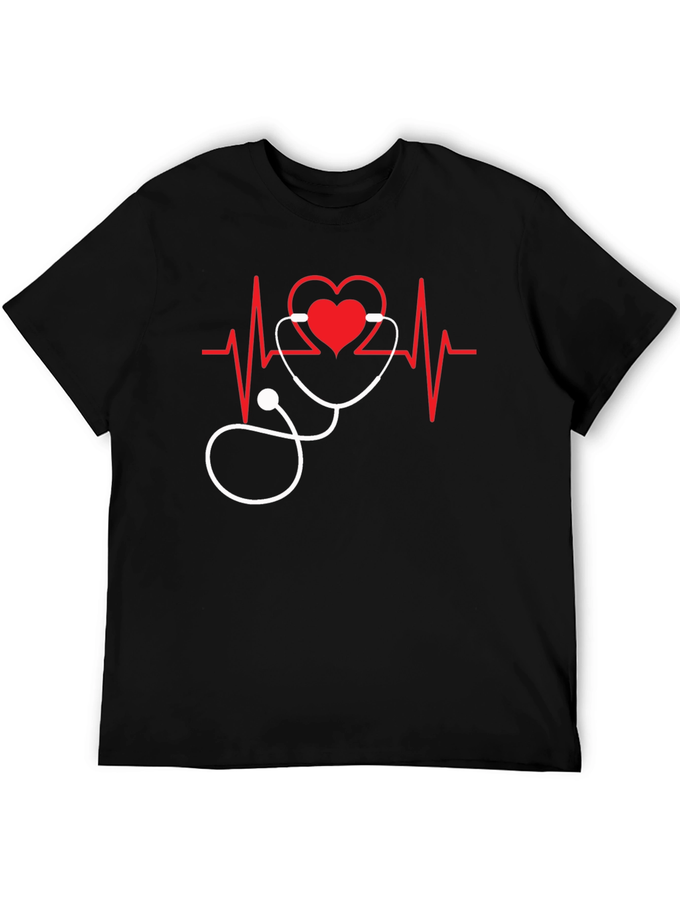 Heartbeat Stethoscope Graphic Tee - Medical Love