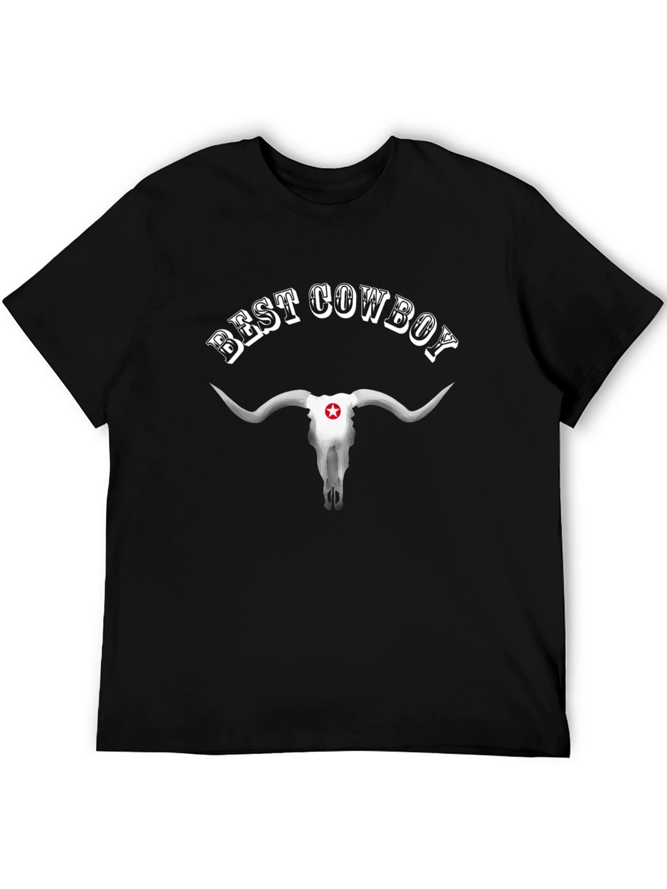 Best Cowboy Skull Graphic T-Shirt