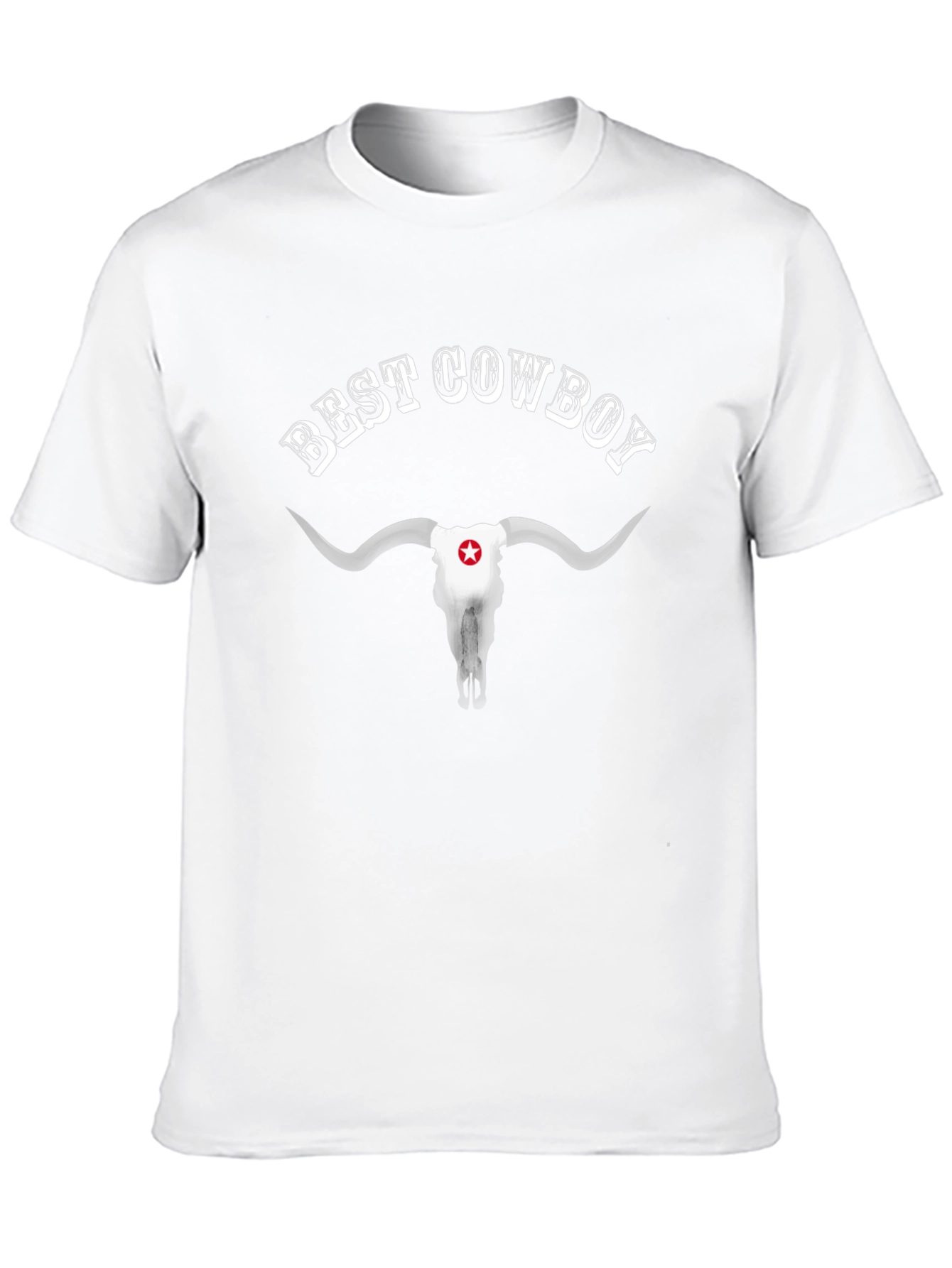 Best Cowboy Skull Graphic T-Shirt