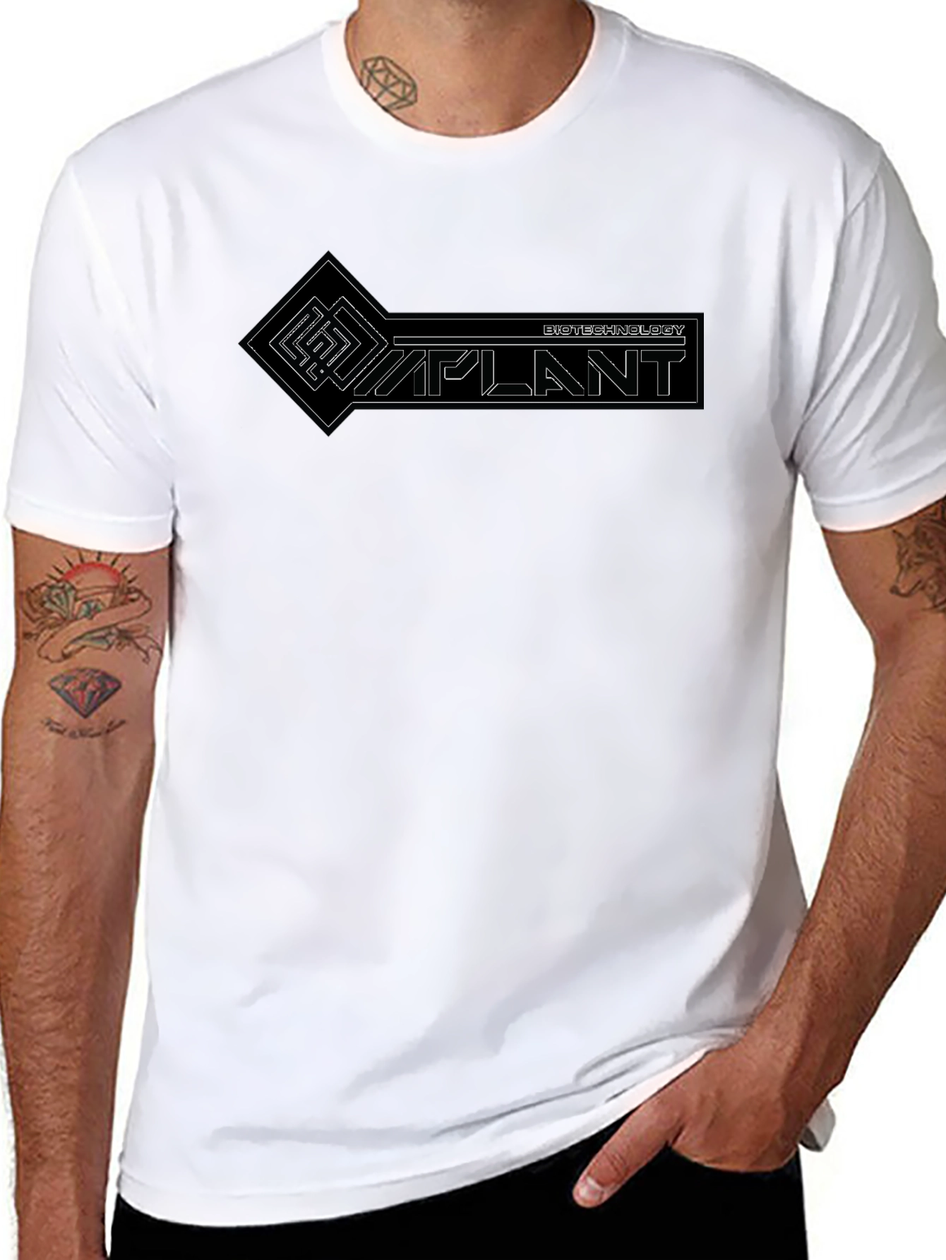 Biotechnology Implant Graphic T-Shirt - Black
