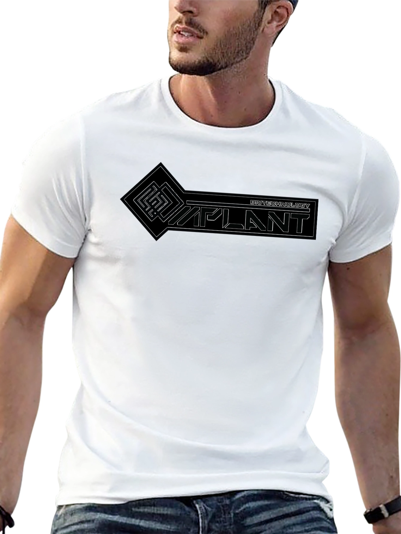 Biotechnology Implant Graphic T-Shirt - Black