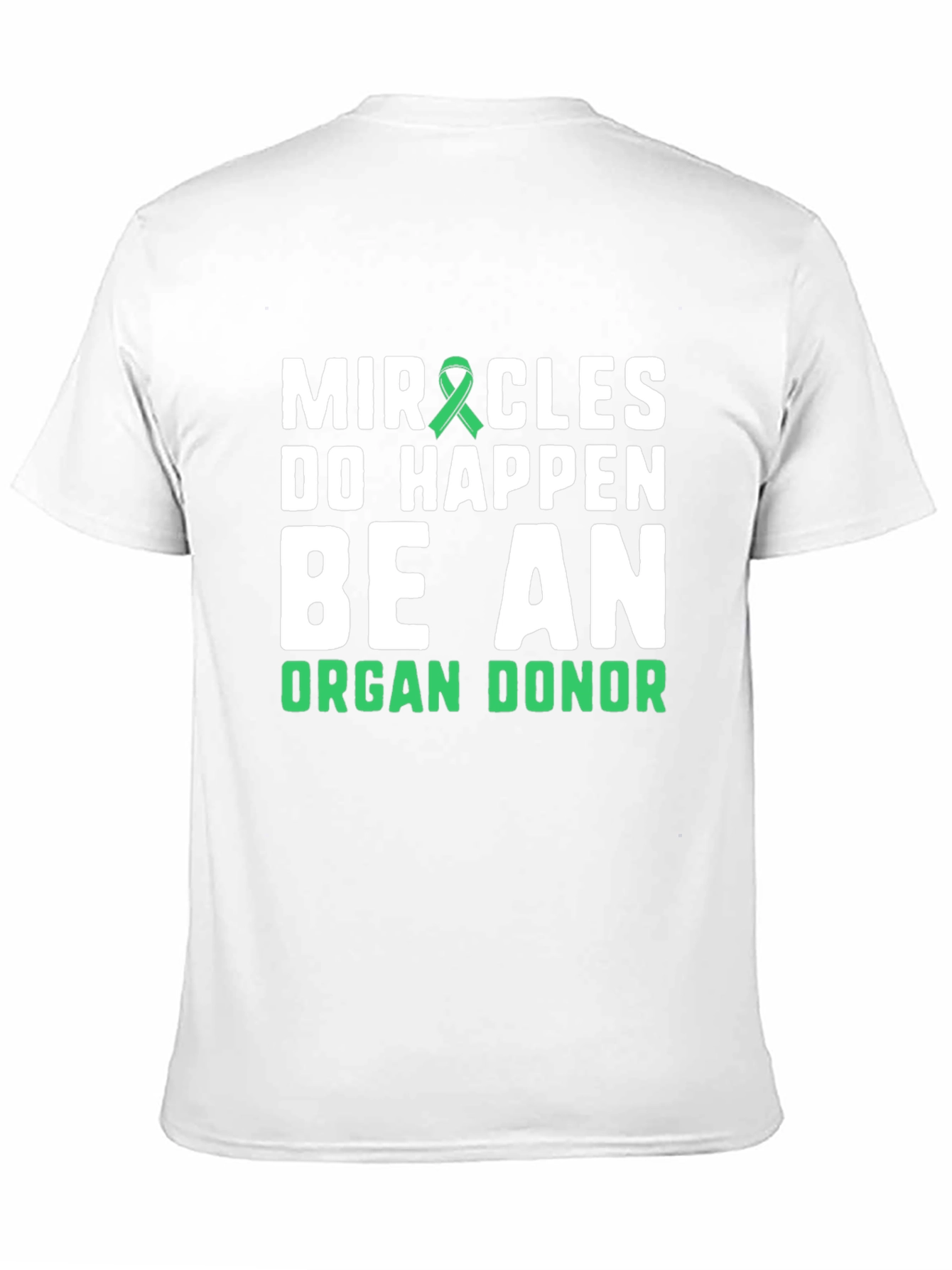 Miracles Happen Organ Donor T-Shirt - Black