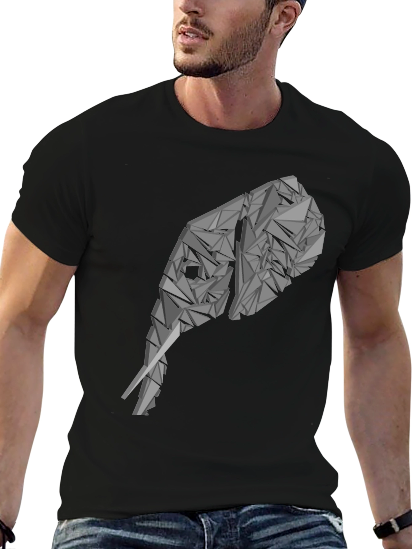 Geometric Elephant Tee - Modern Graphic T-Shirt