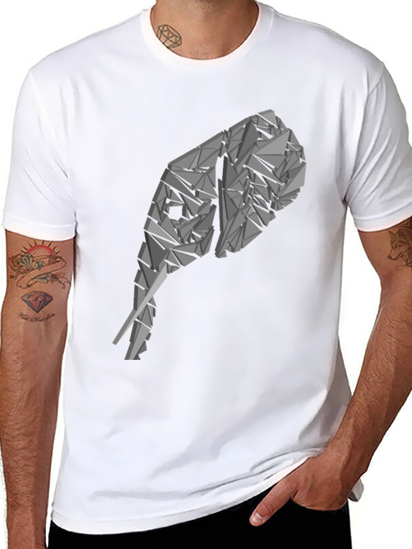 Geometric Elephant Tee - Modern Graphic T-Shirt