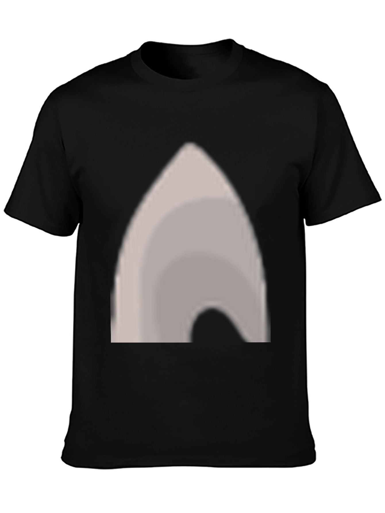 Black T-Shirt with Abstract Grey Graphic