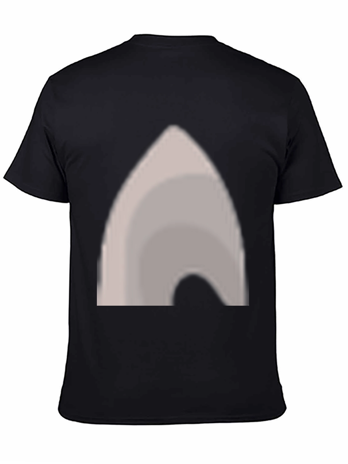 Black T-Shirt with Abstract Grey Graphic