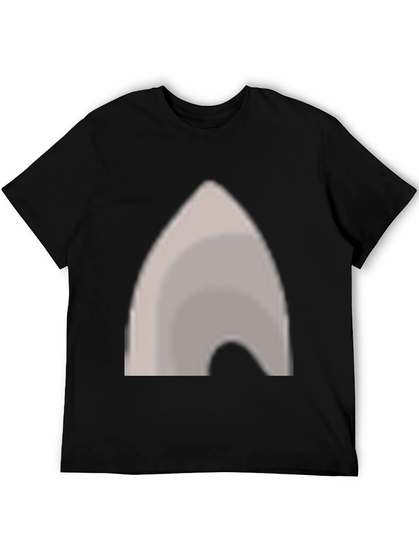 Black T-Shirt with Abstract Grey Graphic
