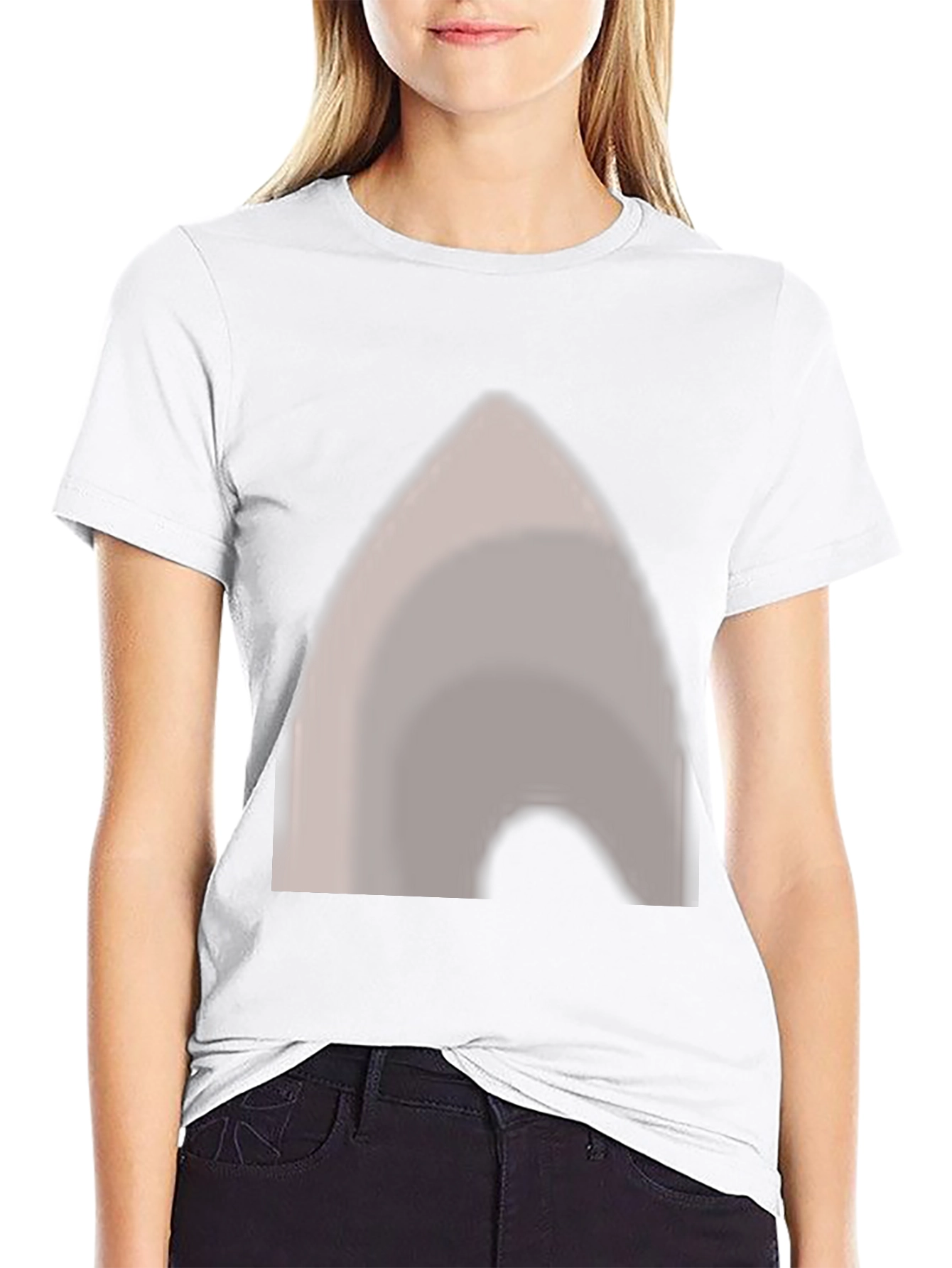 Black T-Shirt with Abstract Grey Graphic