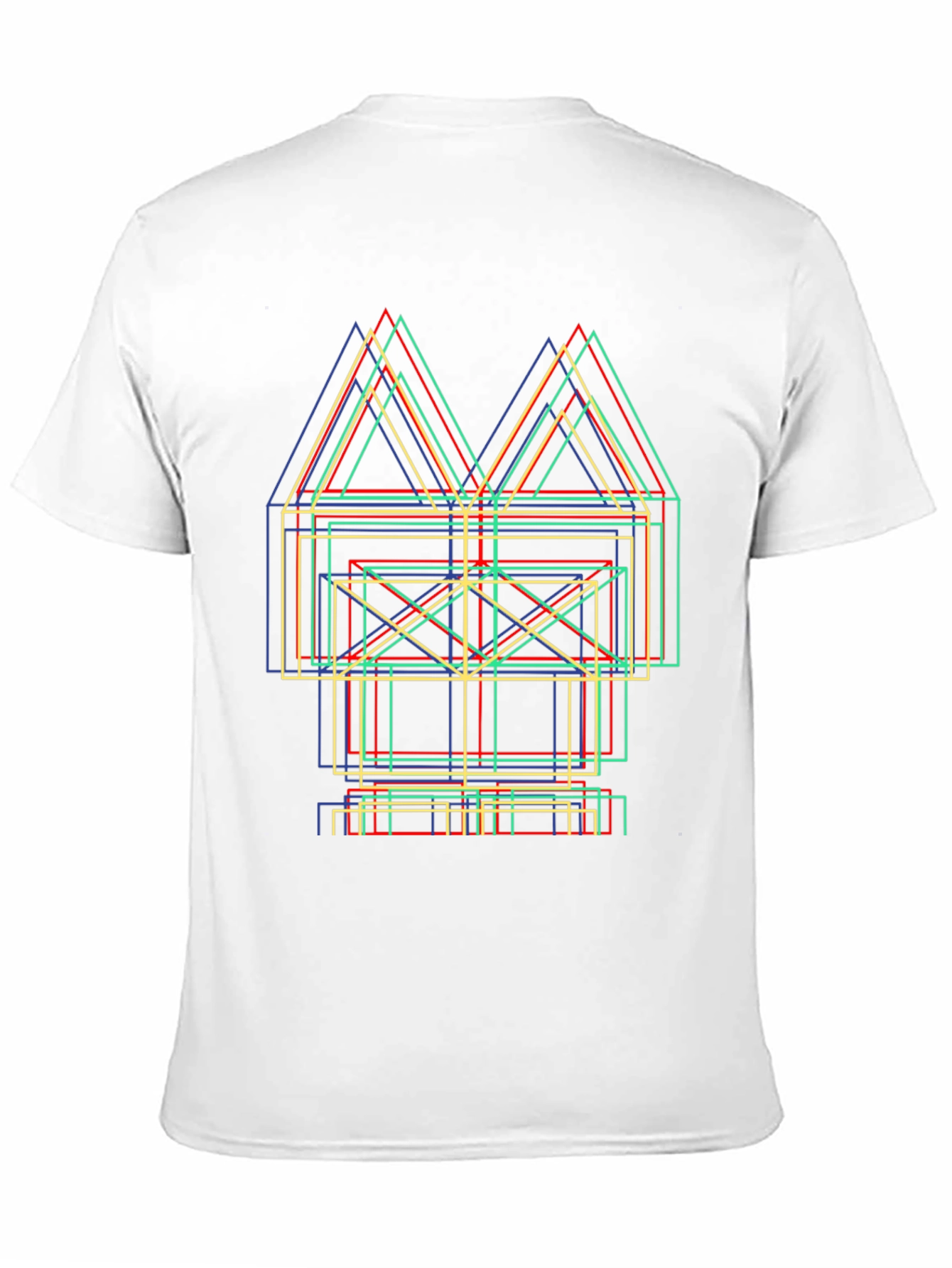Abstract Geometric Line Art Graphic Tee