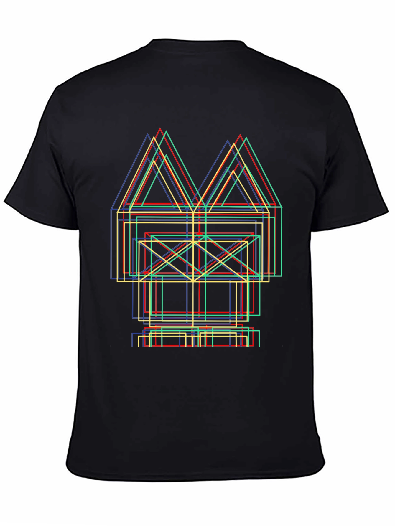 Abstract Geometric Line Art Graphic Tee