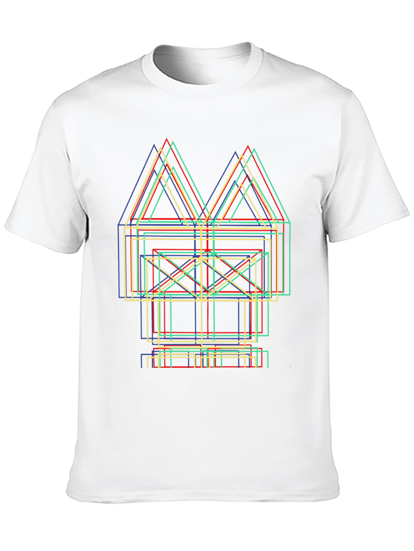 Abstract Geometric Line Art Graphic Tee