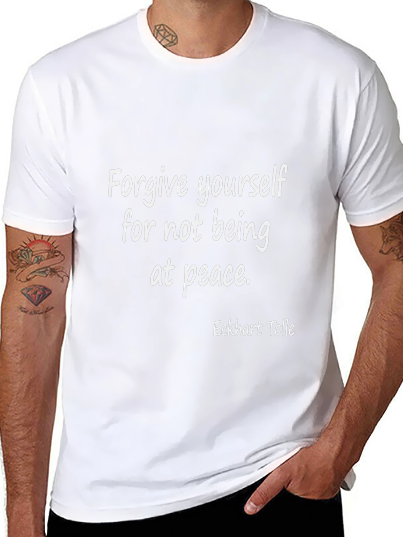 Forgive Yourself Graphic Tee - Eckhart Tolle Quote