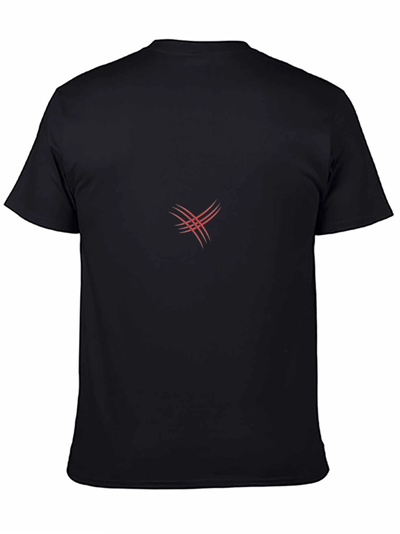 Mens Black T-Shirt with Abstract Red Design
