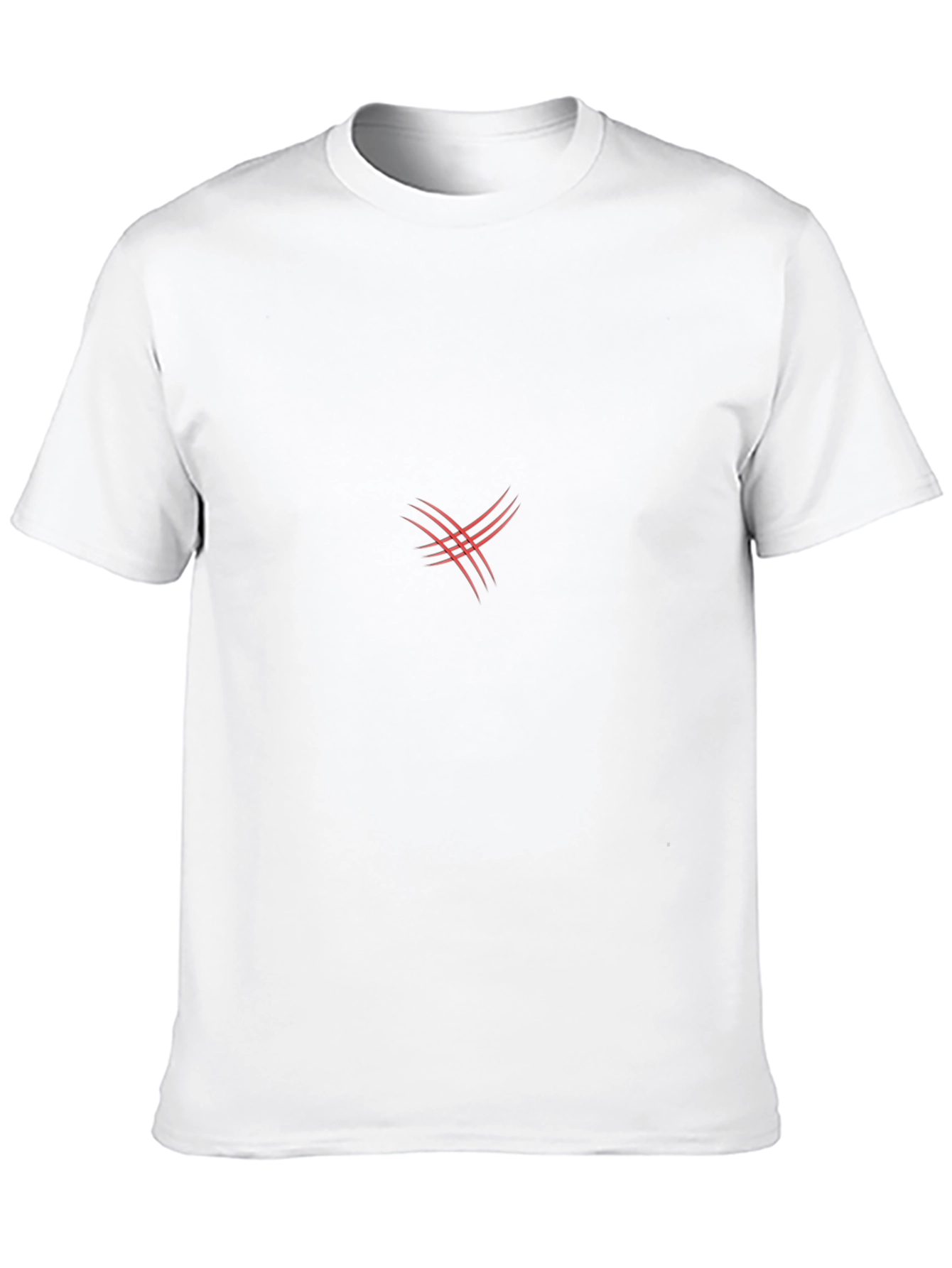 Mens Black T-Shirt with Abstract Red Design