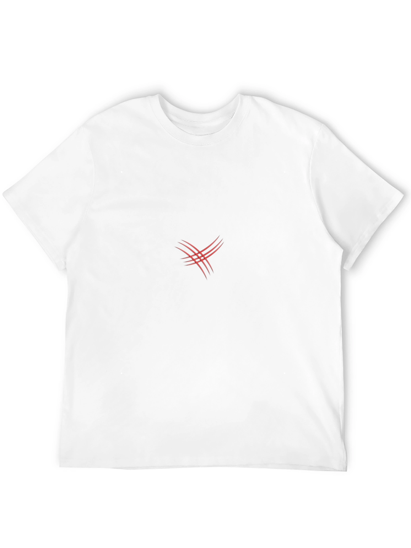 Mens Black T-Shirt with Abstract Red Design