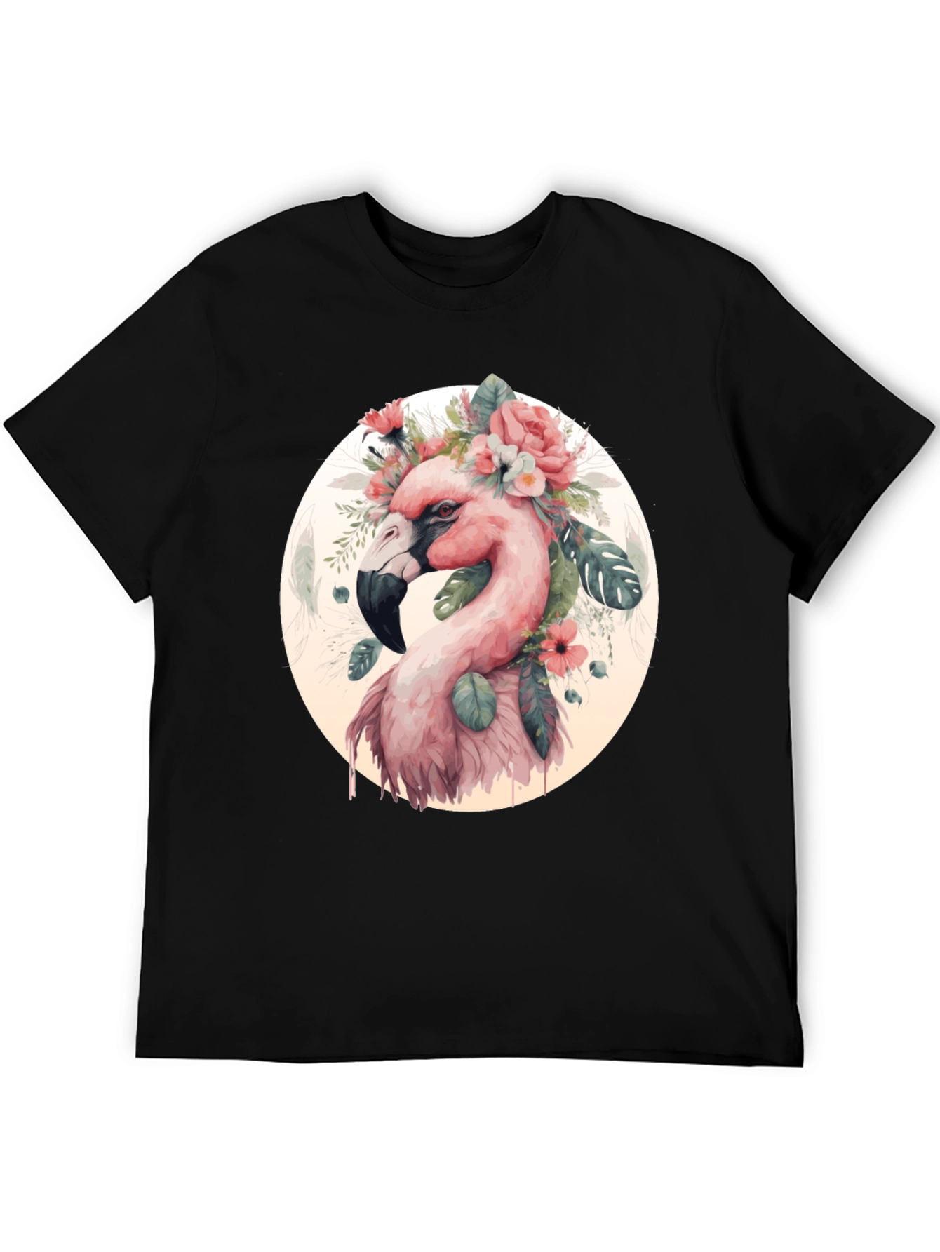 Flamingo Floral T-Shirt - Stylish Graphic Tee