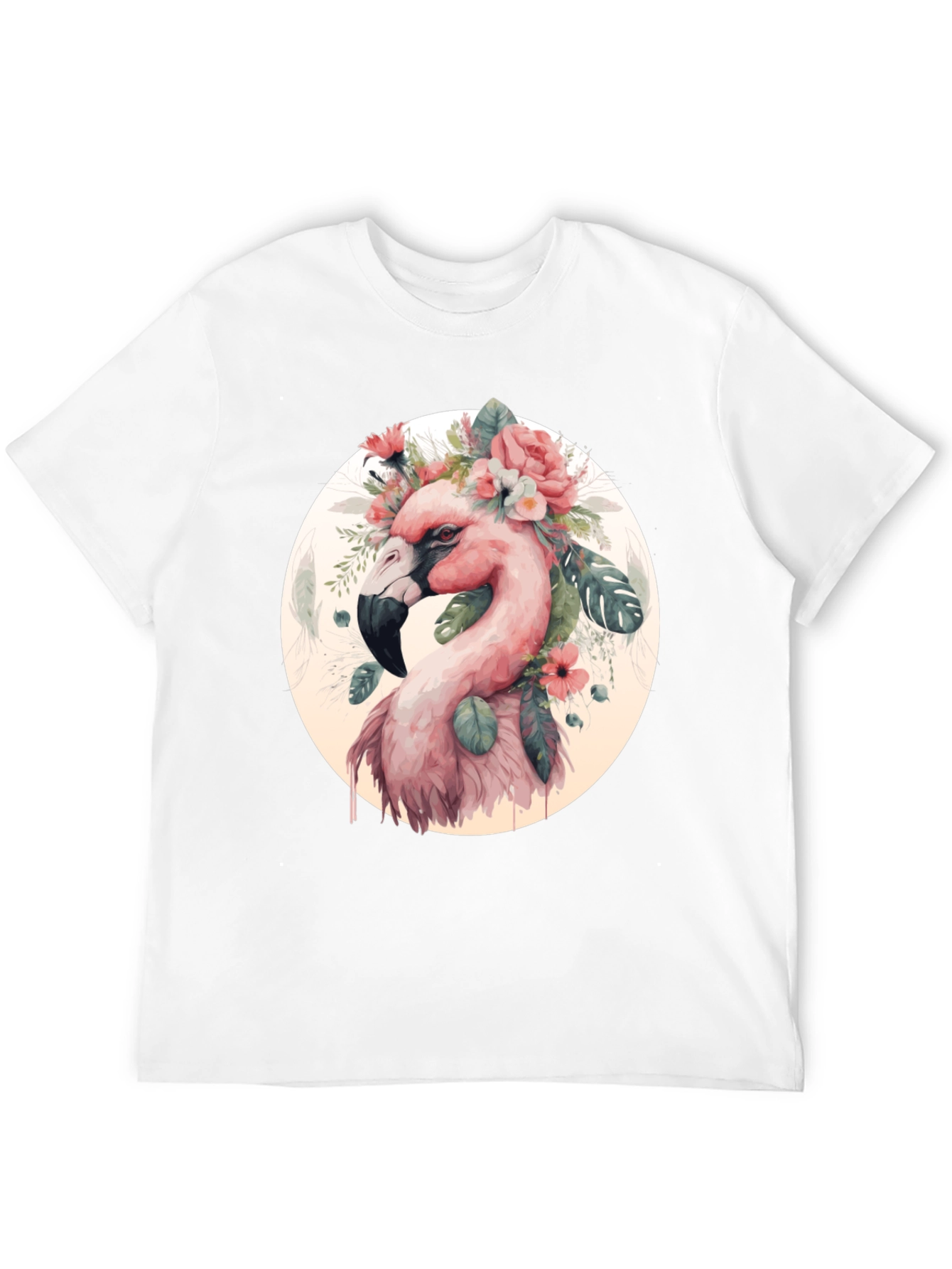 Flamingo Floral T-Shirt - Stylish Graphic Tee