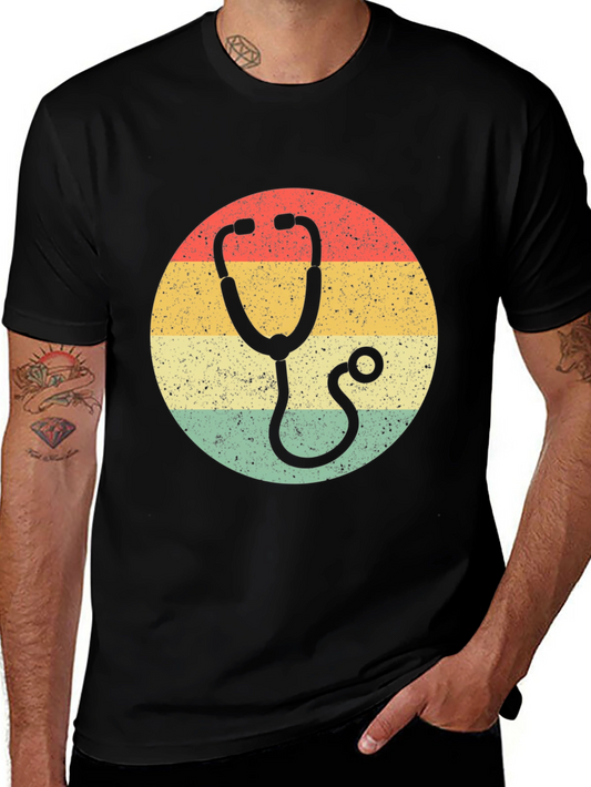 Vintage Stethoscope Graphic T-Shirt - Medical Gift