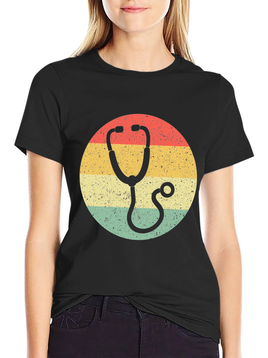 Vintage Stethoscope Graphic T-Shirt - Medical Gift