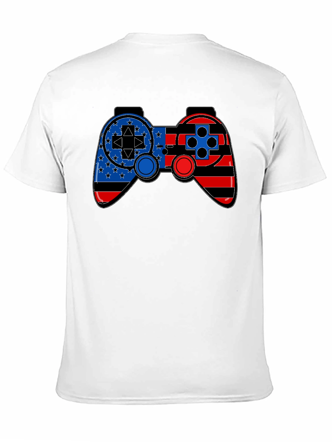 Patriotic Gamer T-Shirt - American Flag Game Controller