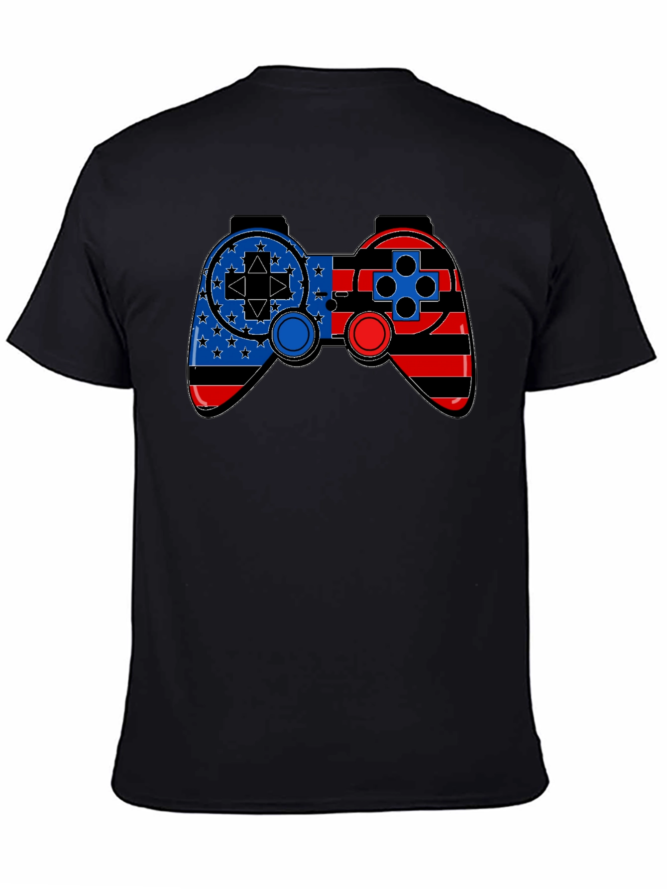 Patriotic Gamer T-Shirt - American Flag Game Controller