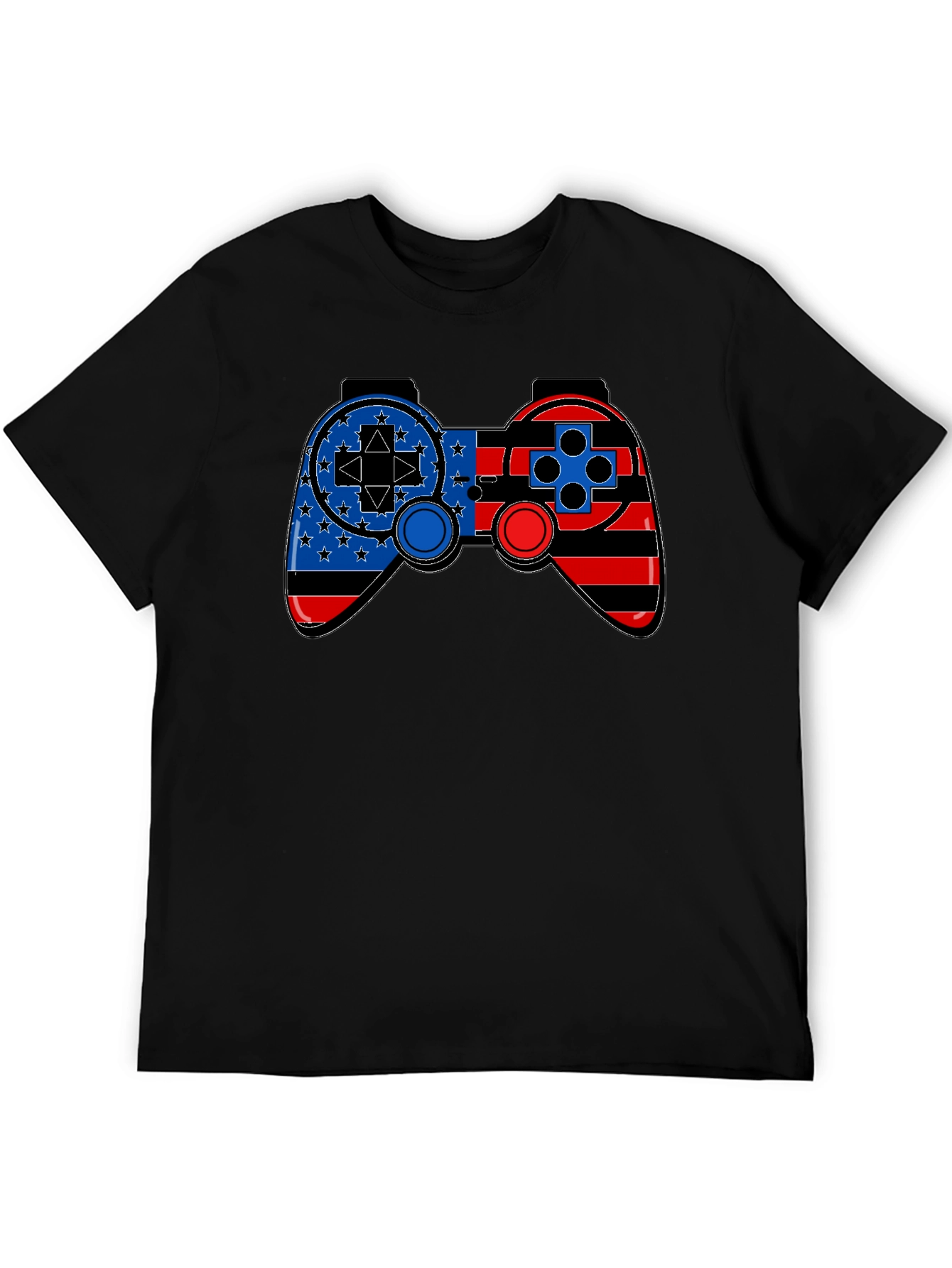Patriotic Gamer T-Shirt - American Flag Game Controller