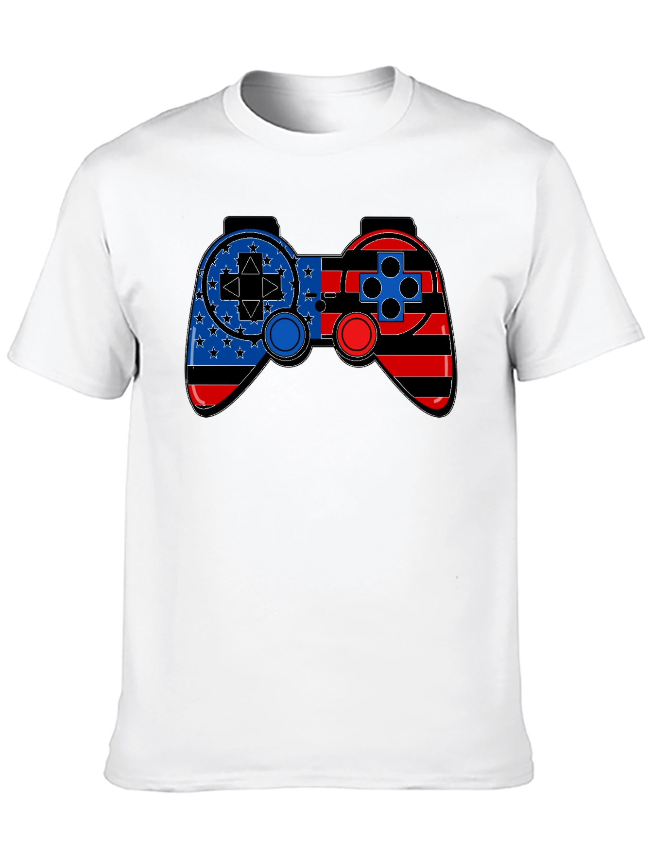 Patriotic Gamer T-Shirt - American Flag Game Controller