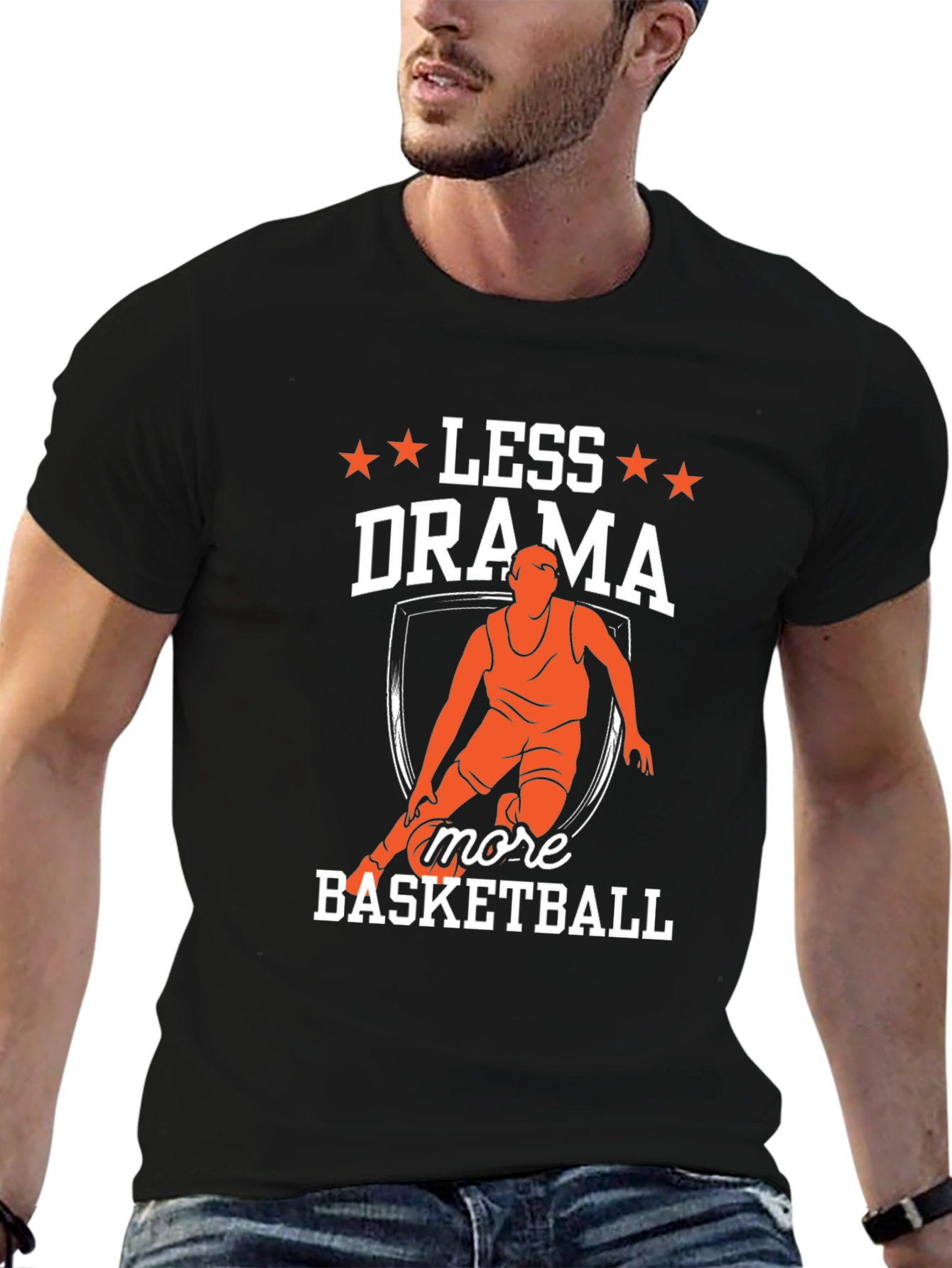 Less Drama More Basketball Graphic T-Shirt