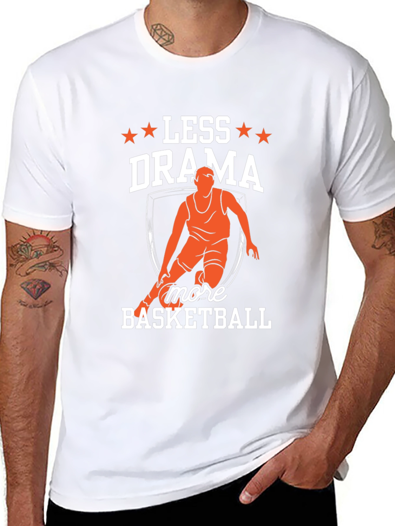 Less Drama More Basketball Graphic T-Shirt
