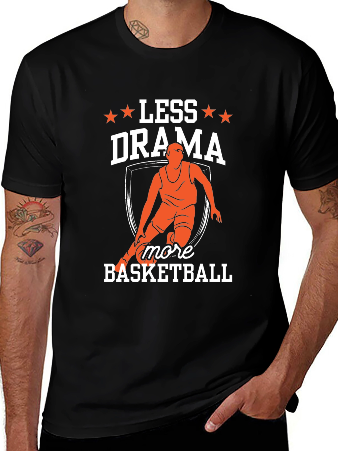 Less Drama More Basketball Graphic T-Shirt