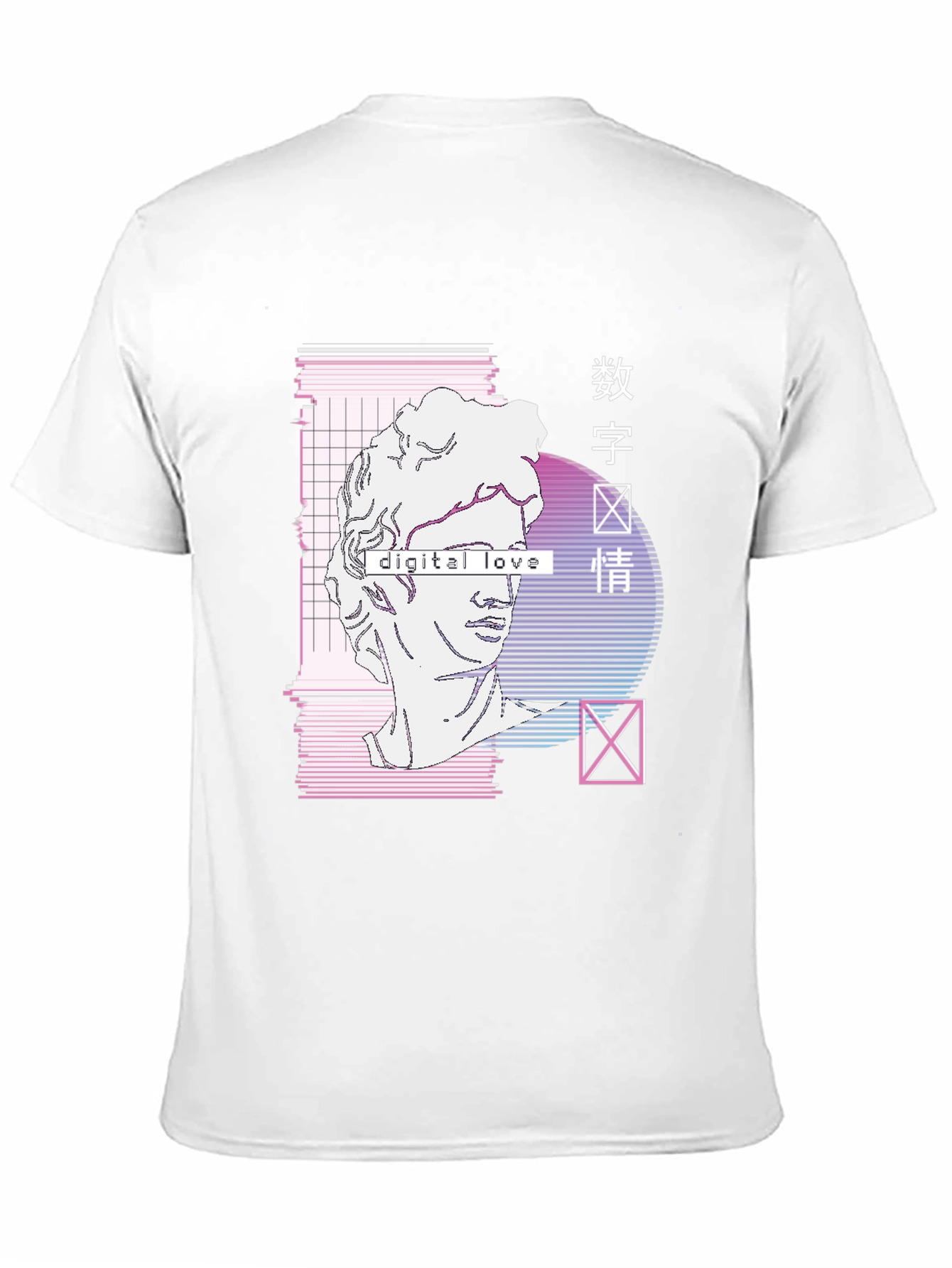 Digital Love Vaporwave Graphic Tee - Aesthetic Style