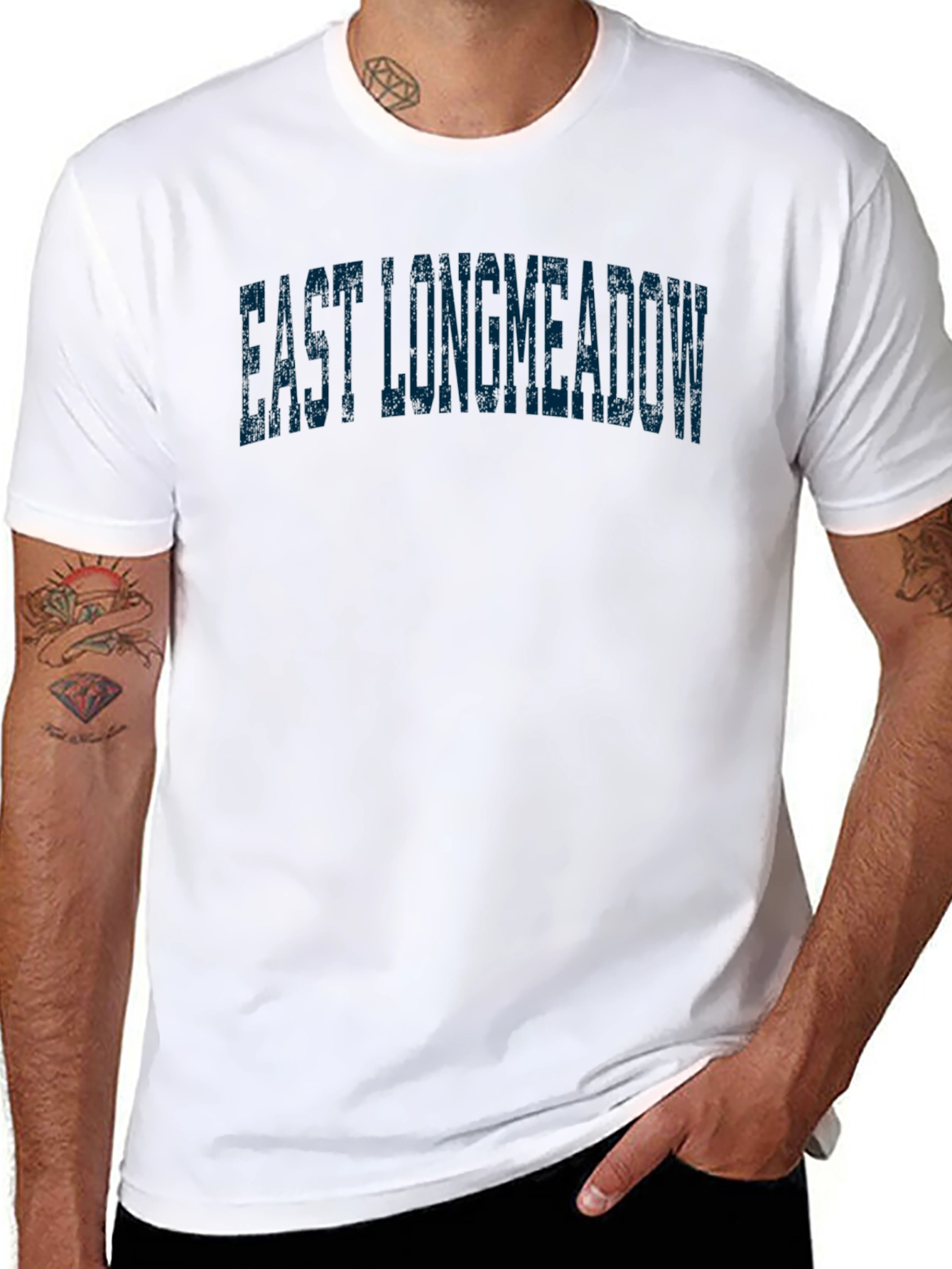 East Longmeadow Graphic Tee - Distressed Print