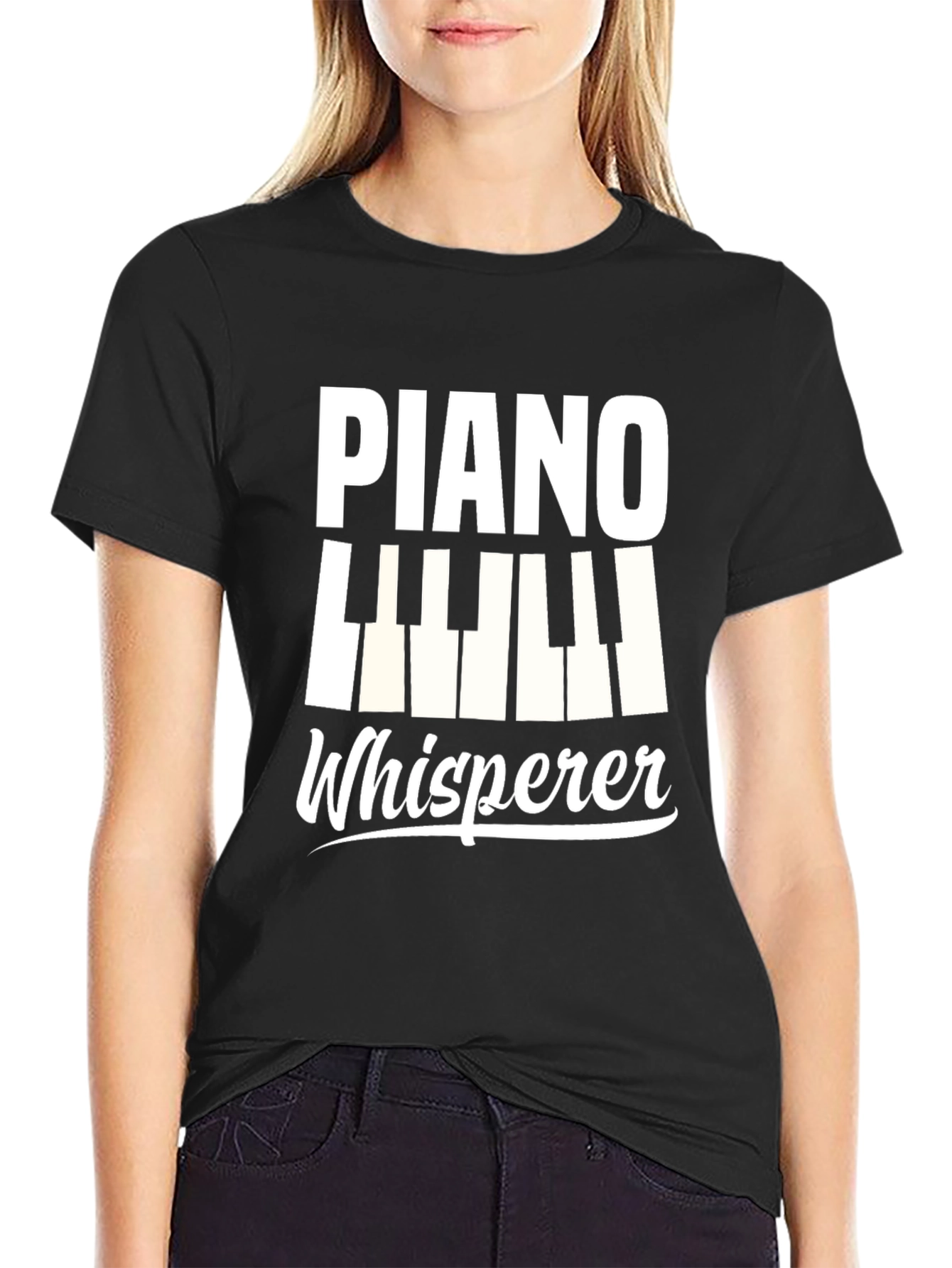 Piano Whisperer Graphic Tee - Musician Gift